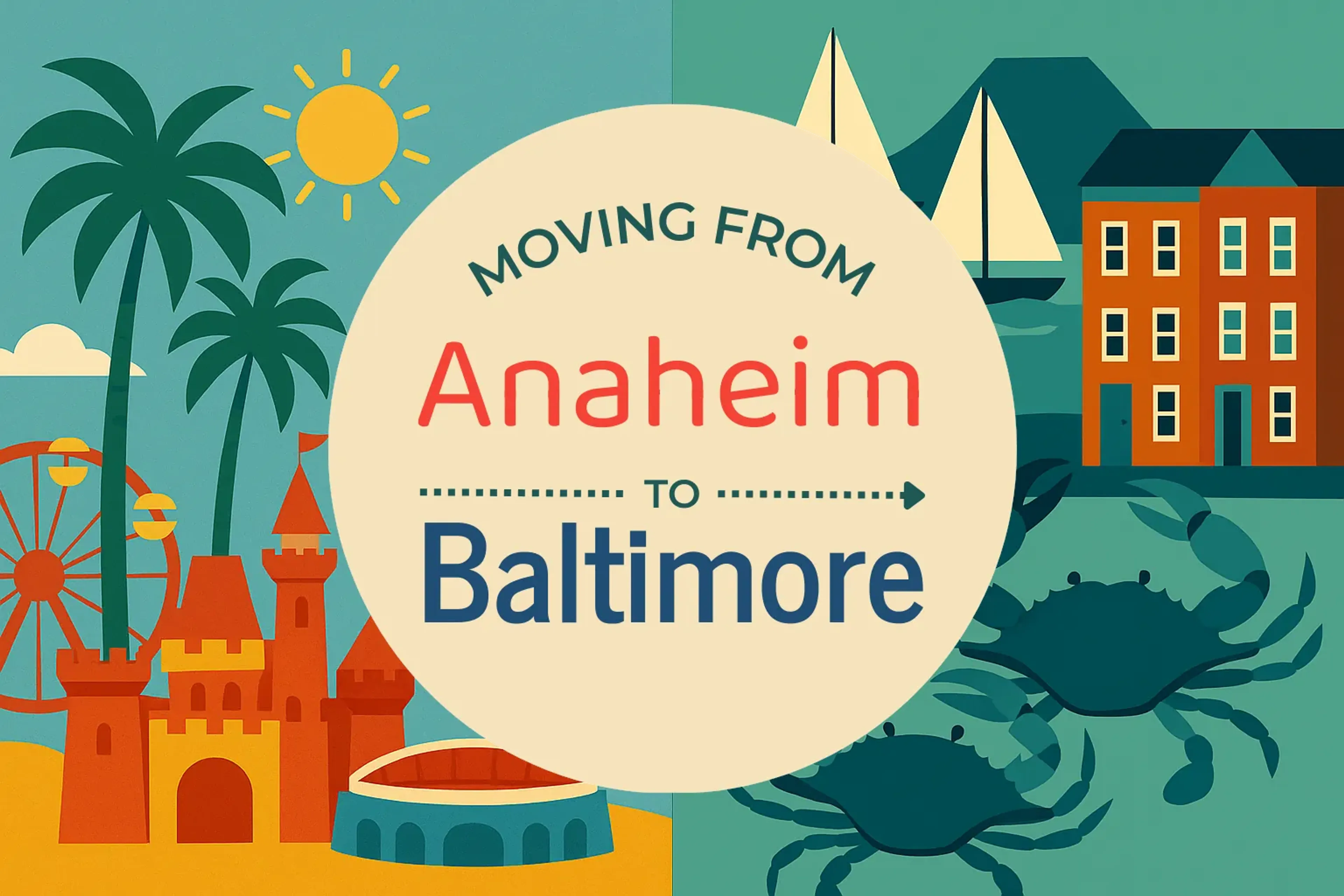 Side-by-side comparison of Anaheim to Baltimore moving companies