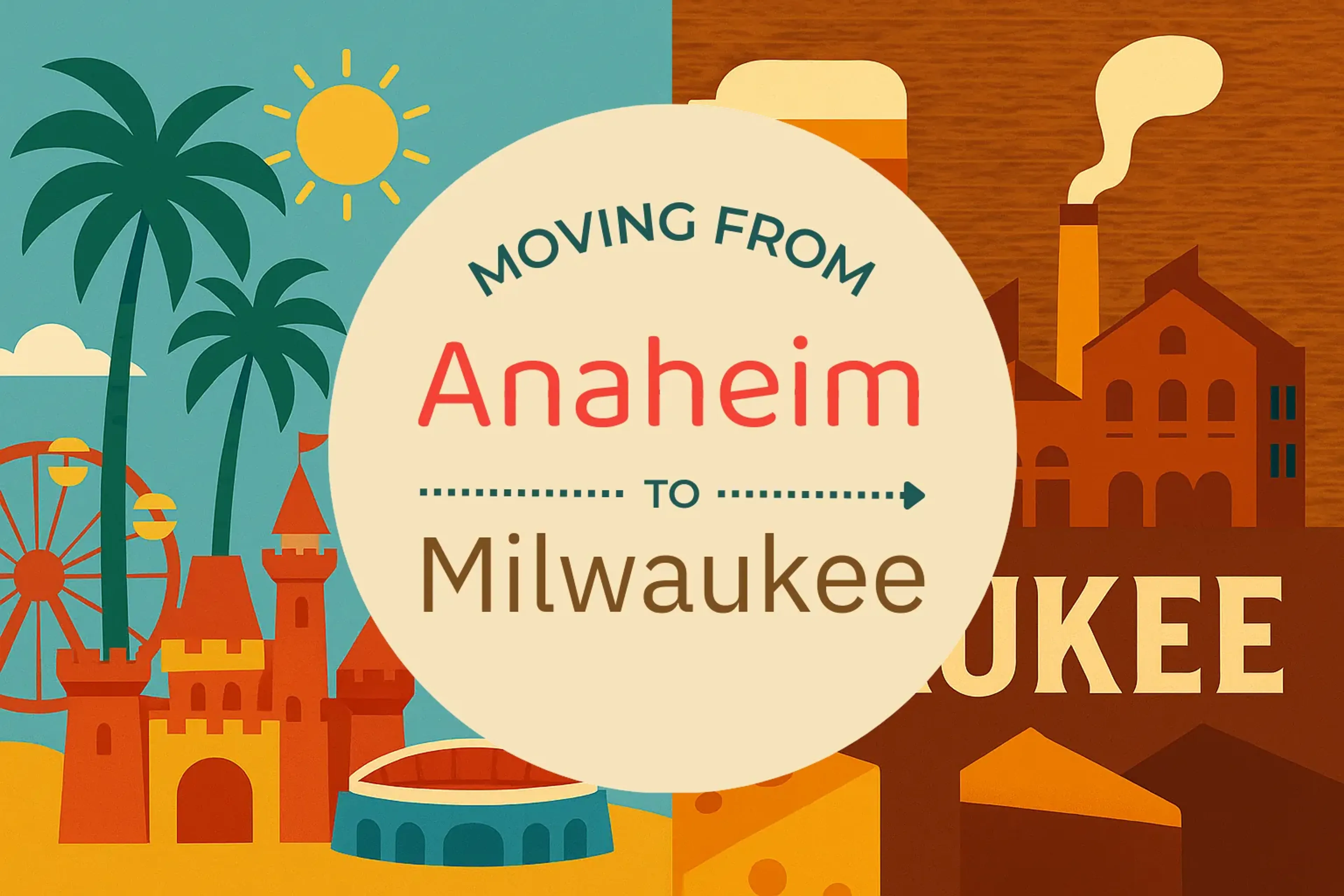 Side-by-side comparison of Anaheim to Milwaukee moving companies