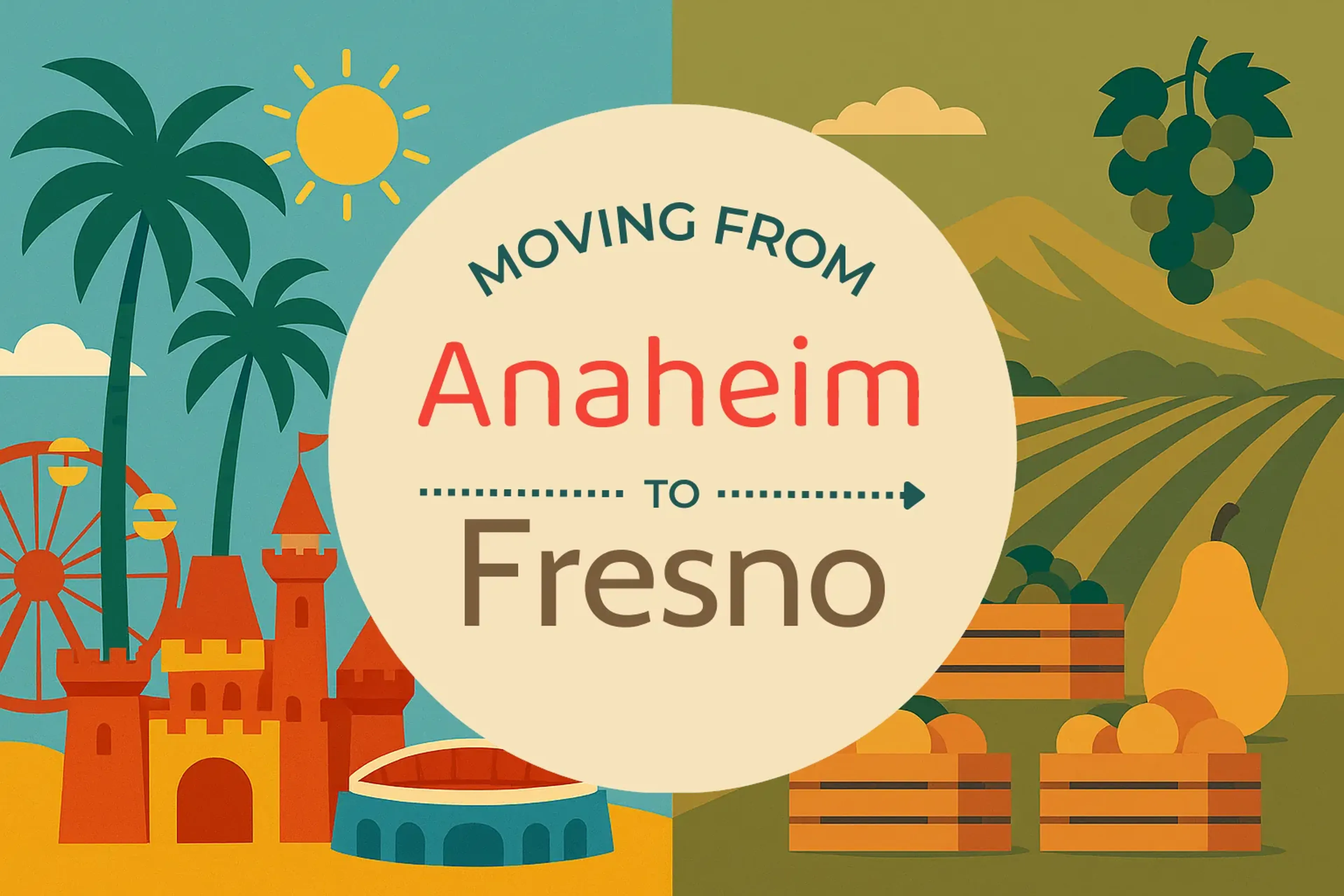 Side-by-side comparison of Anaheim to Fresno moving companies