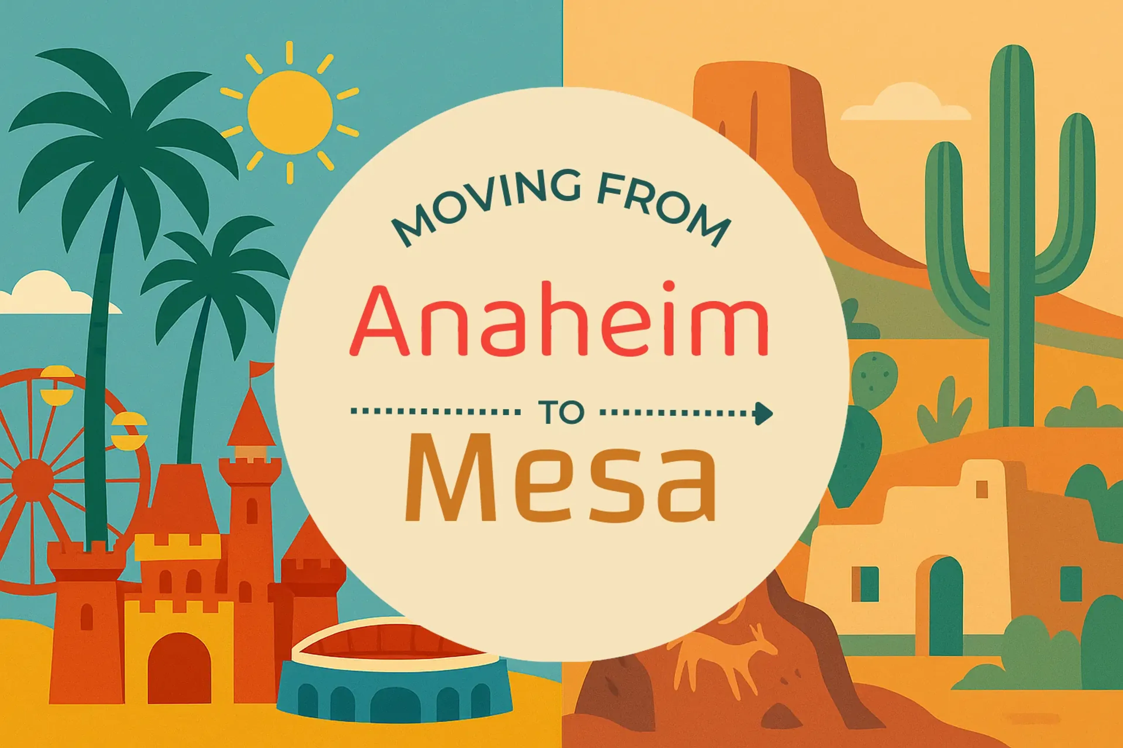Side-by-side comparison of Anaheim to Mesa moving companies