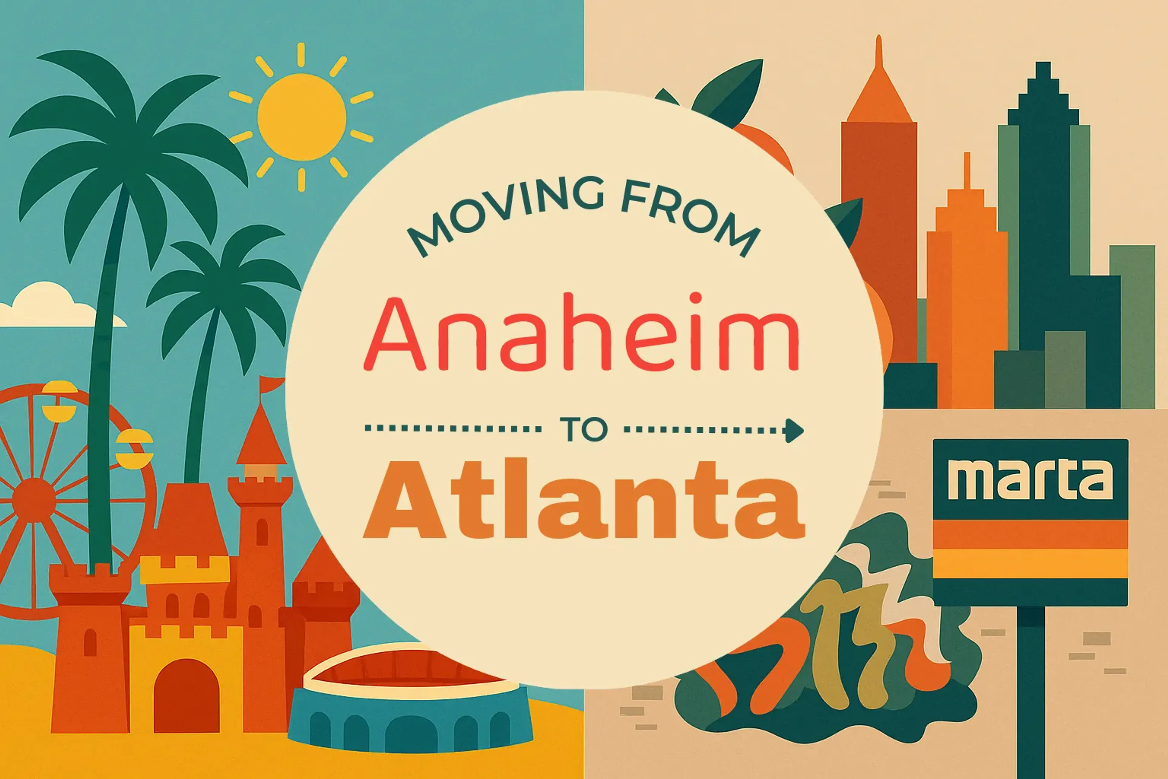Side-by-side comparison of Anaheim to Atlanta moving companies