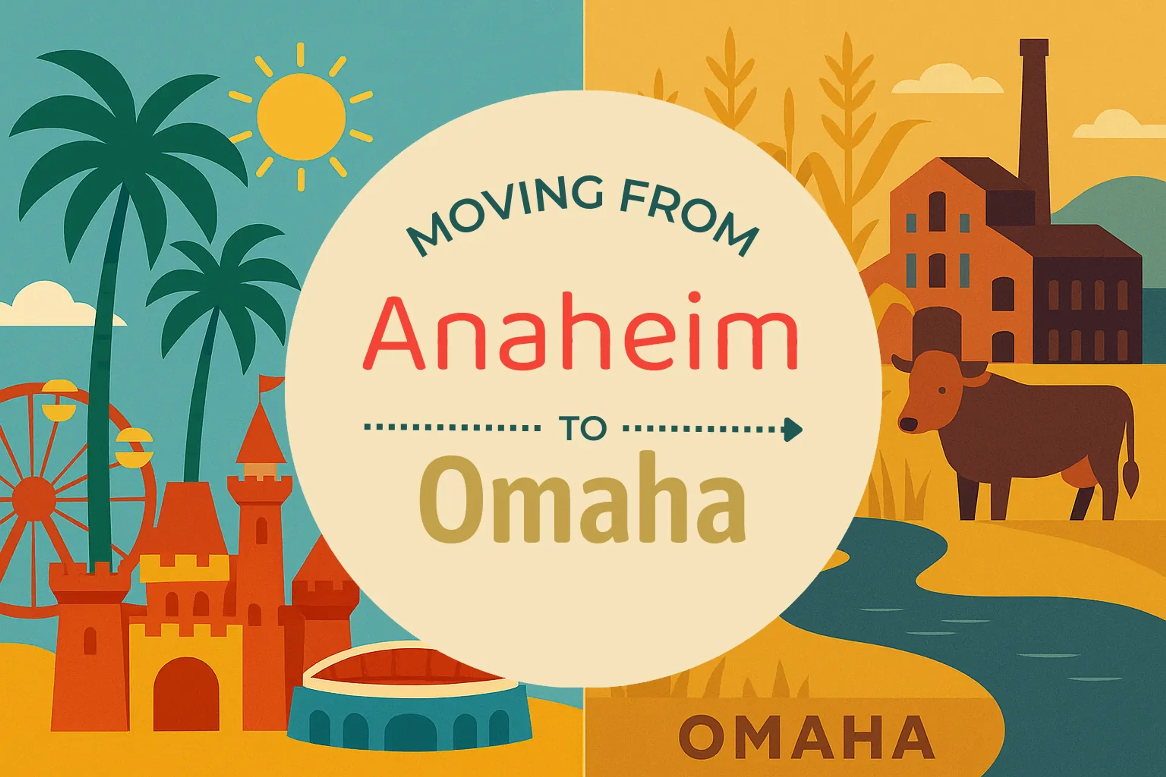 Side-by-side comparison of Anaheim to Omaha moving companies