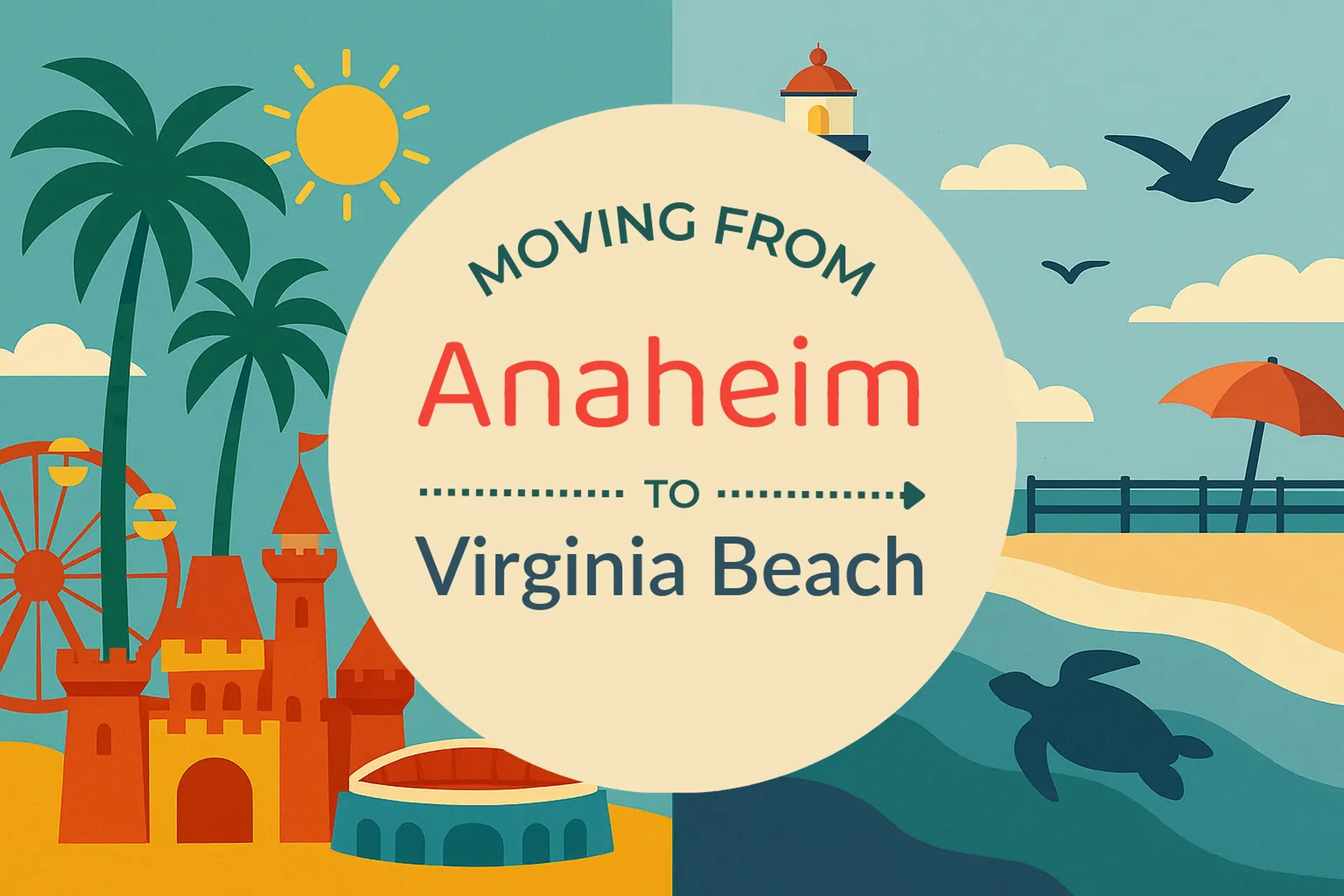 Side-by-side comparison of Anaheim to Virginia Beach moving companies