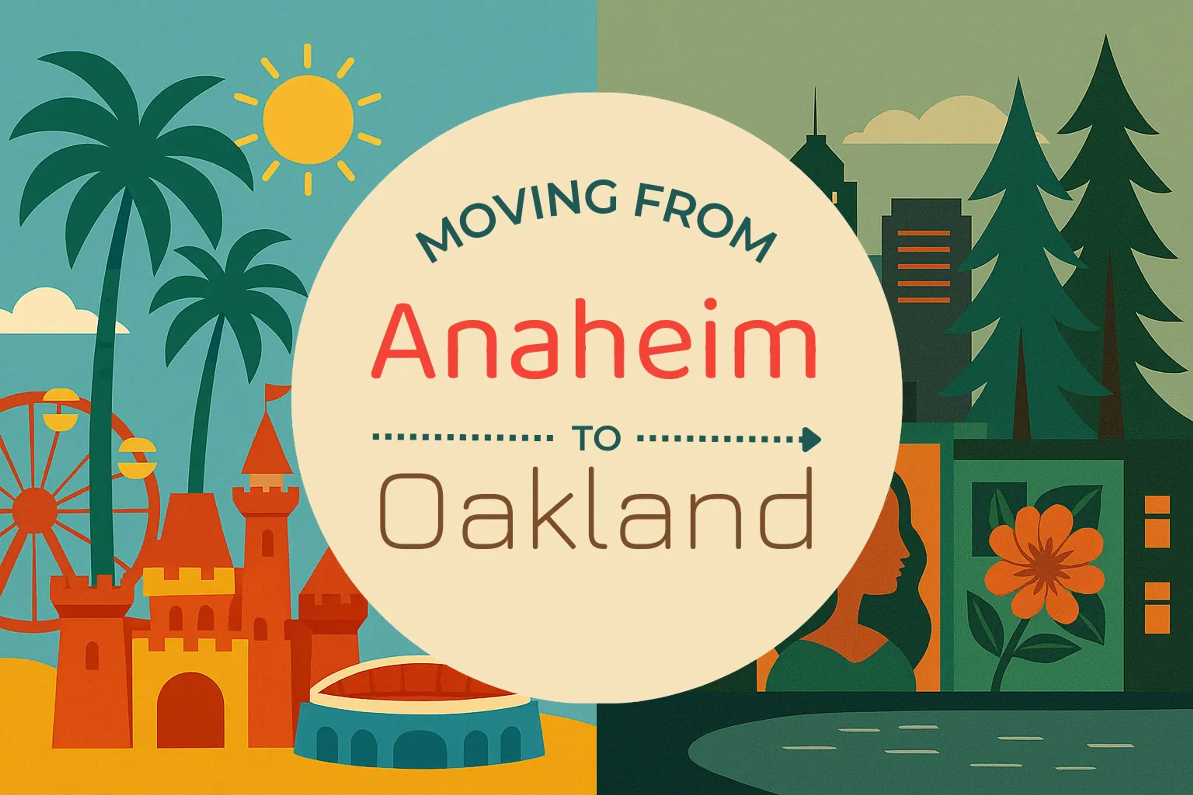 Side-by-side comparison of Anaheim to Oakland moving companies