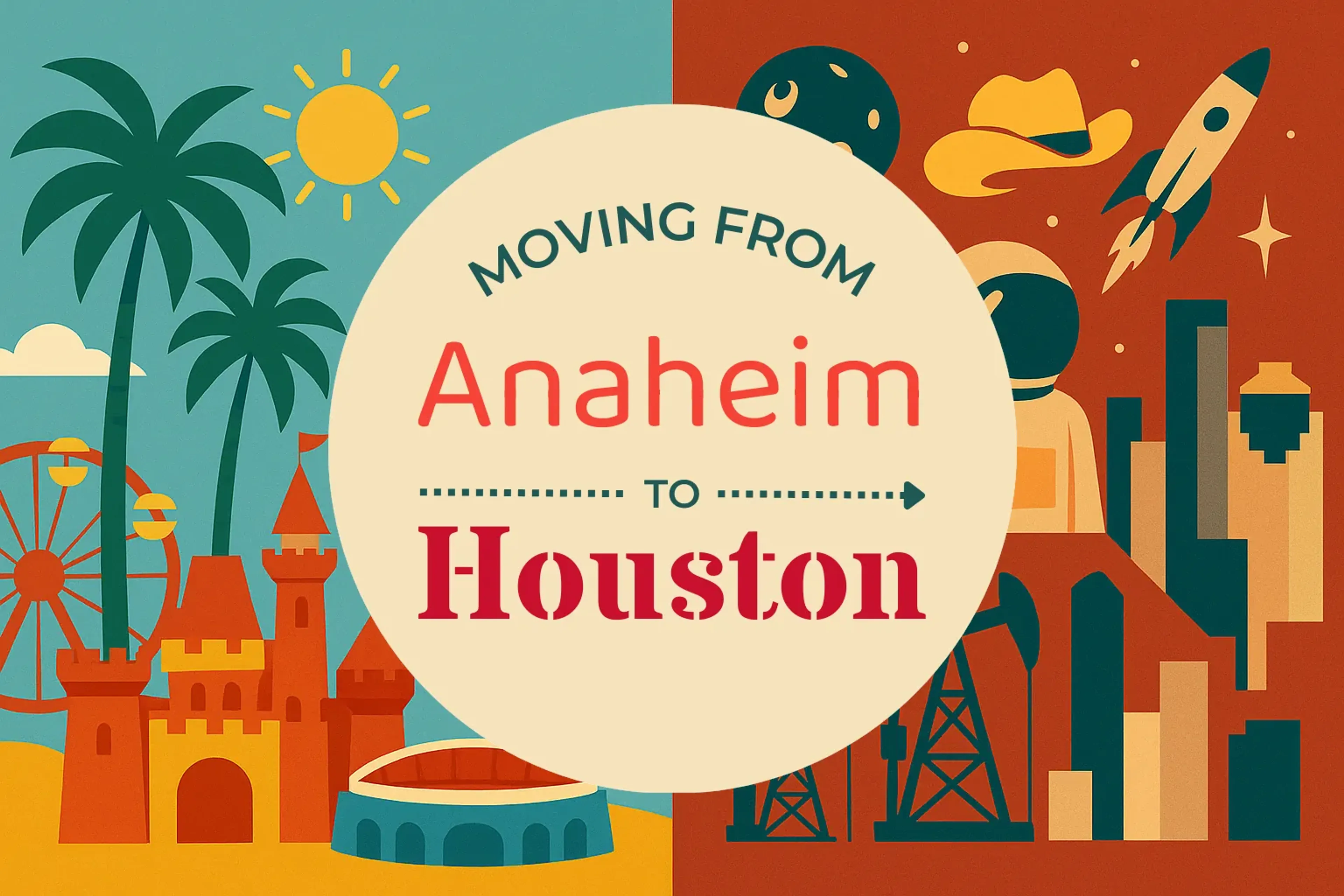 Side-by-side comparison of Anaheim to Houston moving companies