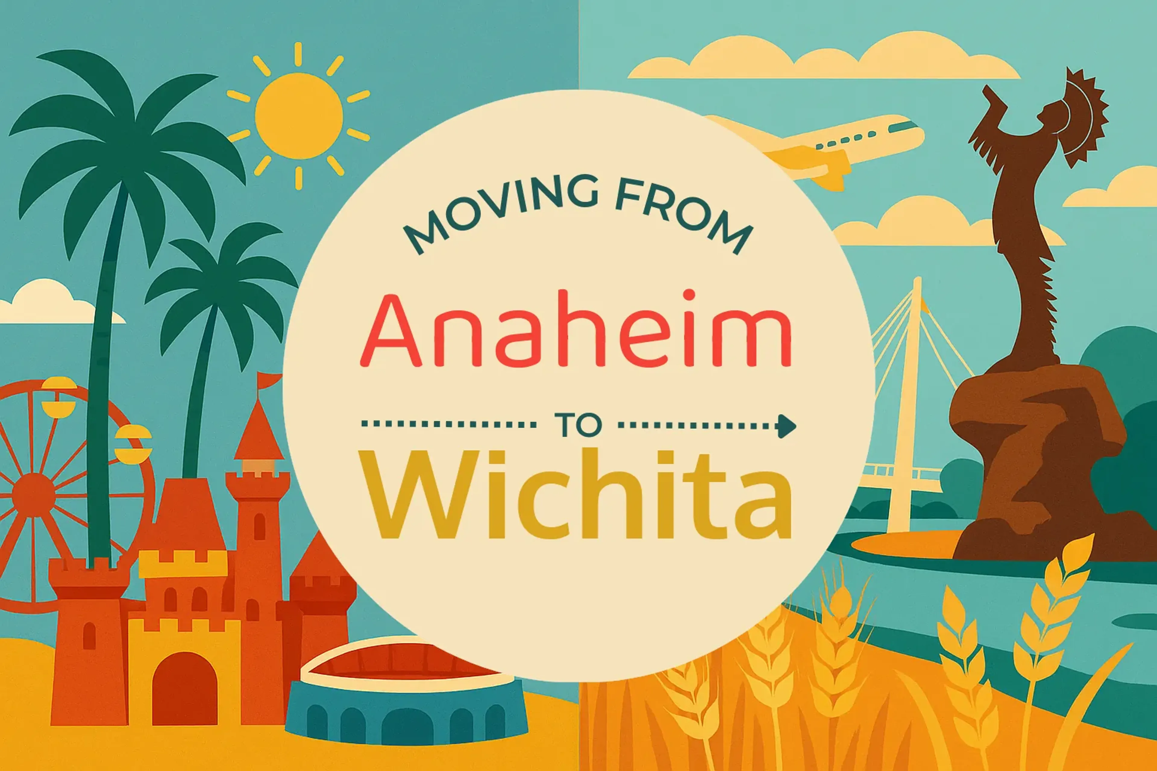Side-by-side comparison of Anaheim to Wichita moving companies