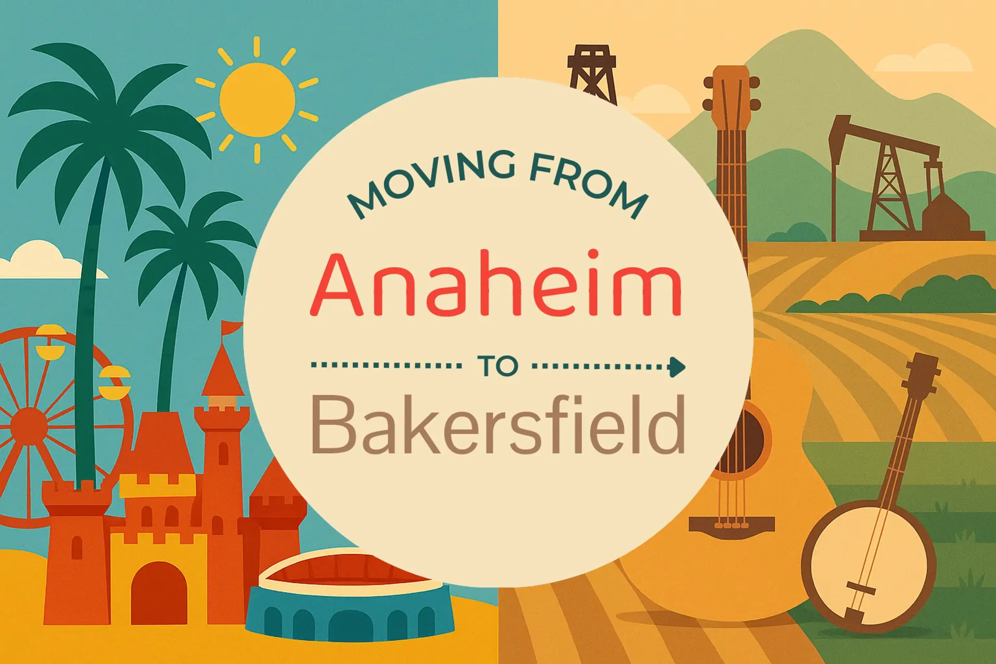 Side-by-side comparison of Anaheim to Bakersfield moving companies