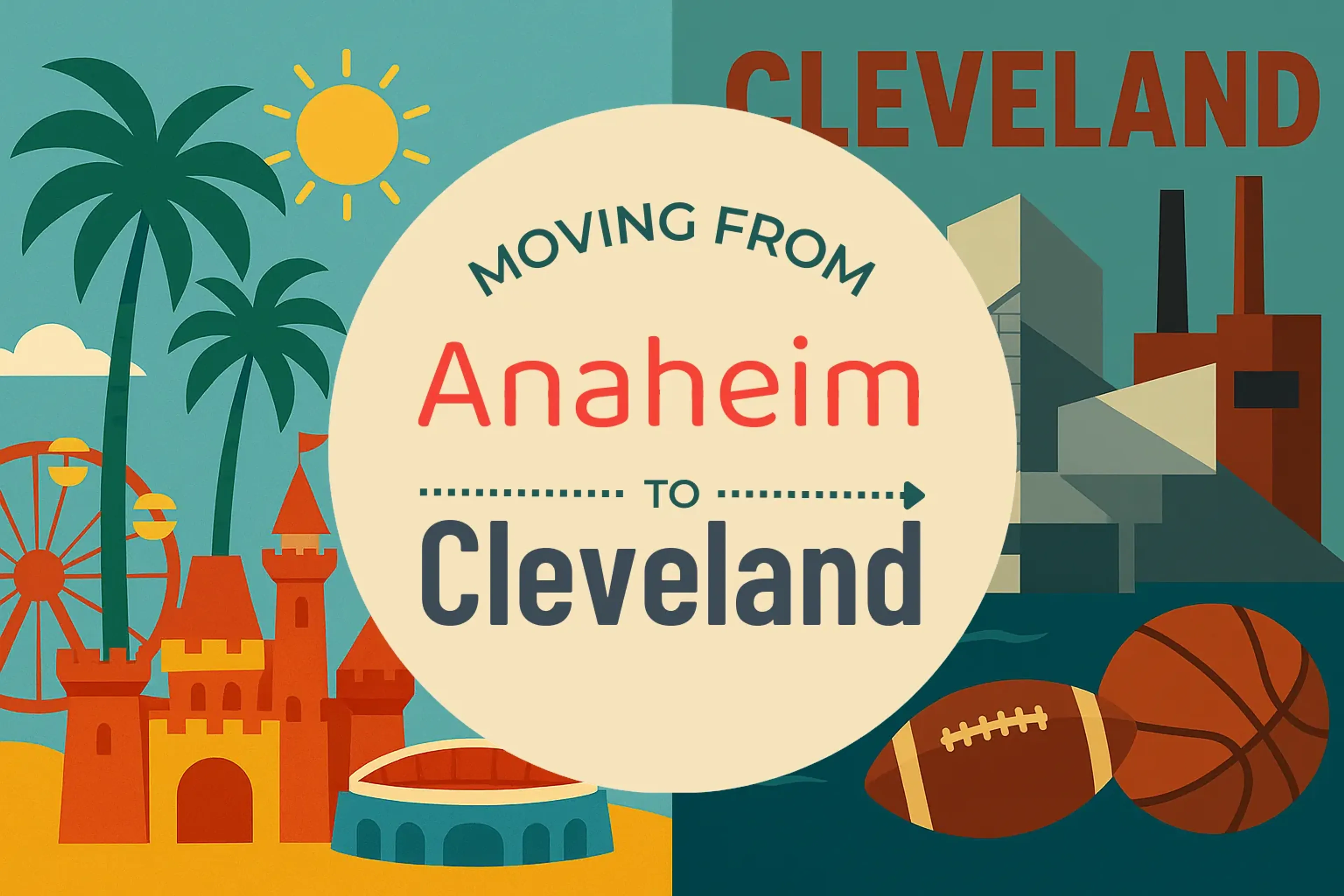 Side-by-side comparison of Anaheim to Cleveland moving companies