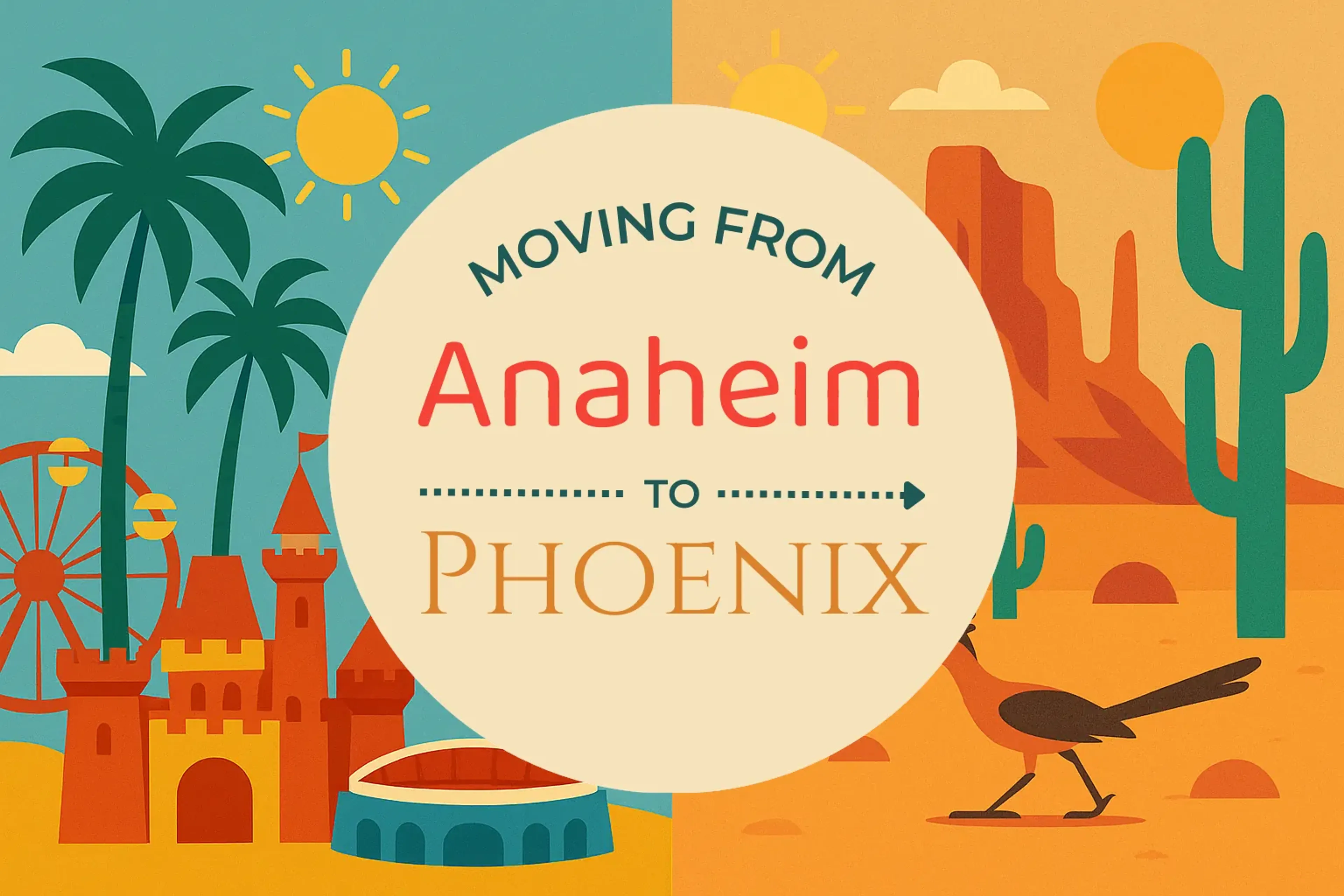 Side-by-side comparison of Anaheim to Phoenix moving companies