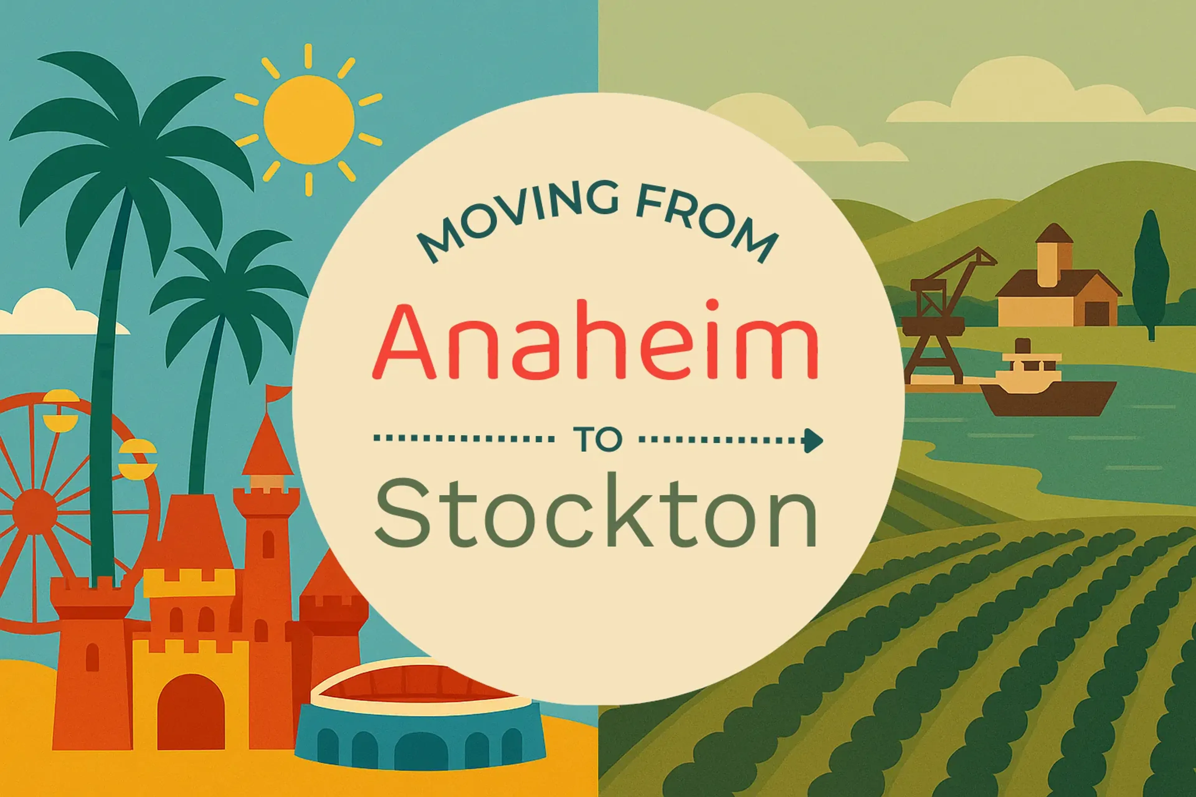 Side-by-side comparison of Anaheim to Stockton moving companies