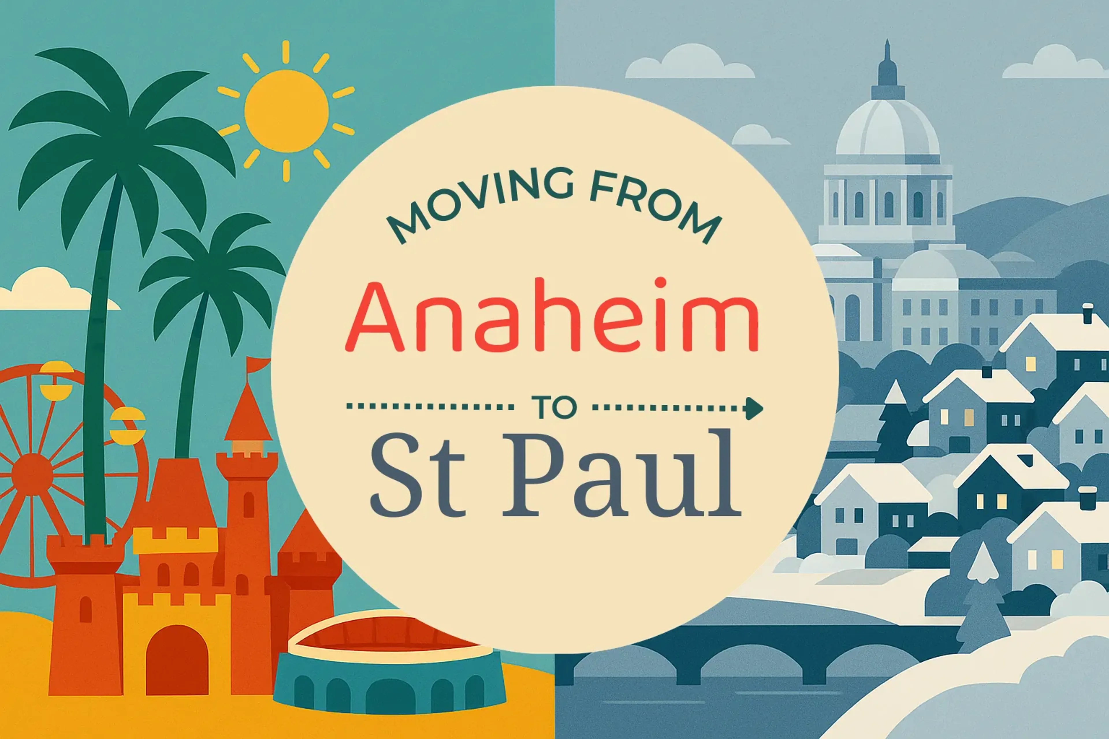 Side-by-side comparison of Anaheim to St. Paul moving companies