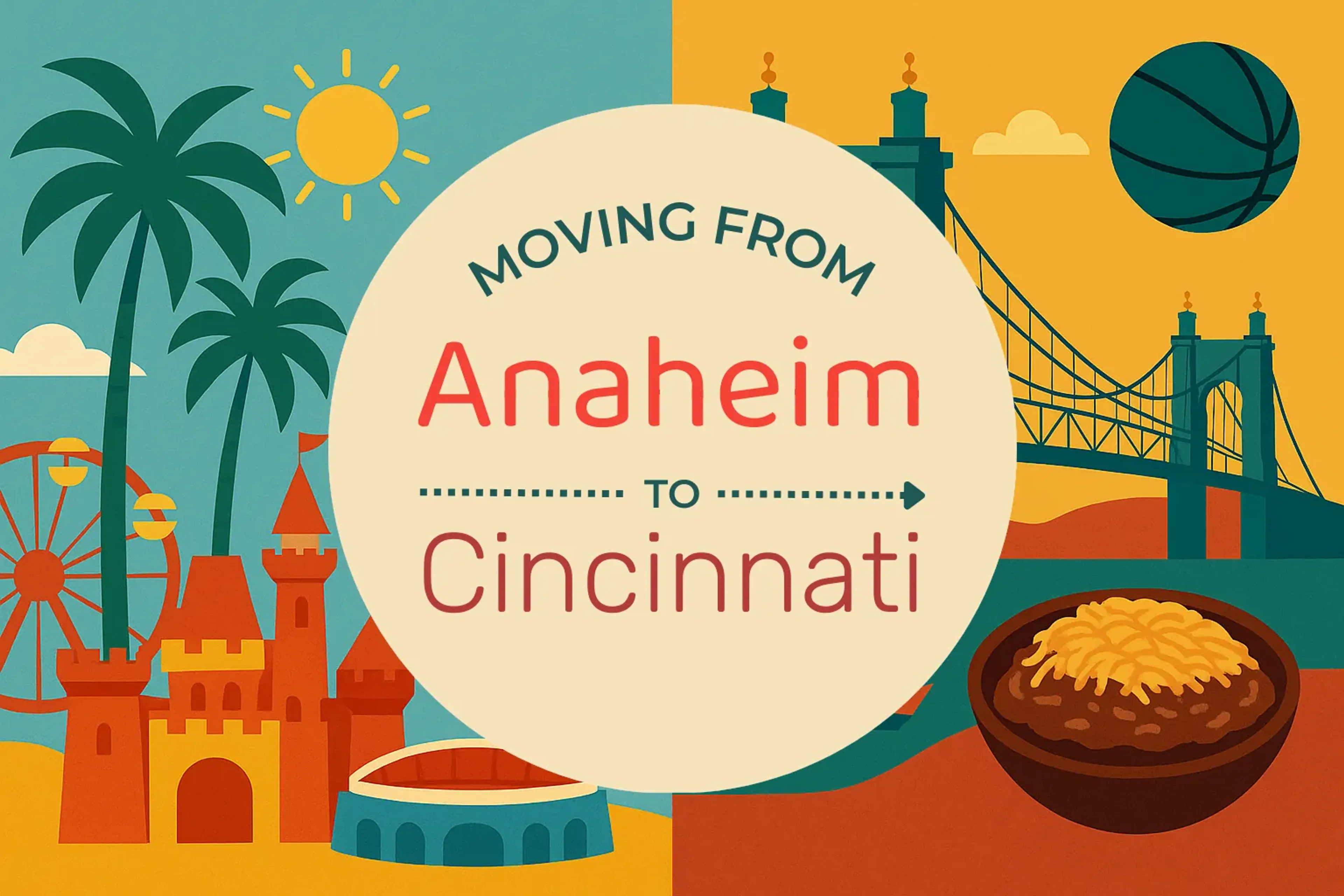 Side-by-side comparison of Anaheim to Cincinnati moving companies