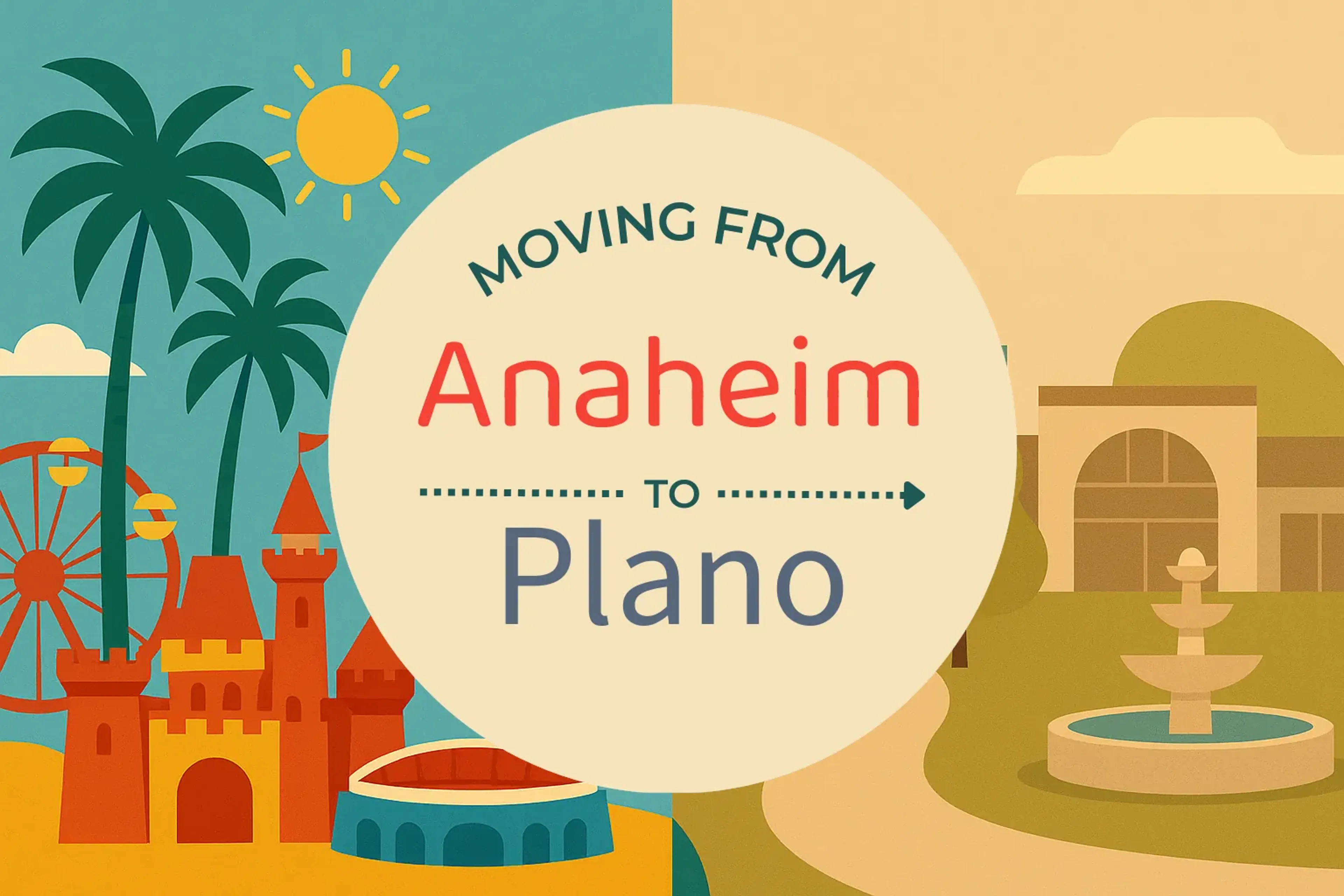 Side-by-side comparison of Anaheim to Plano moving companies