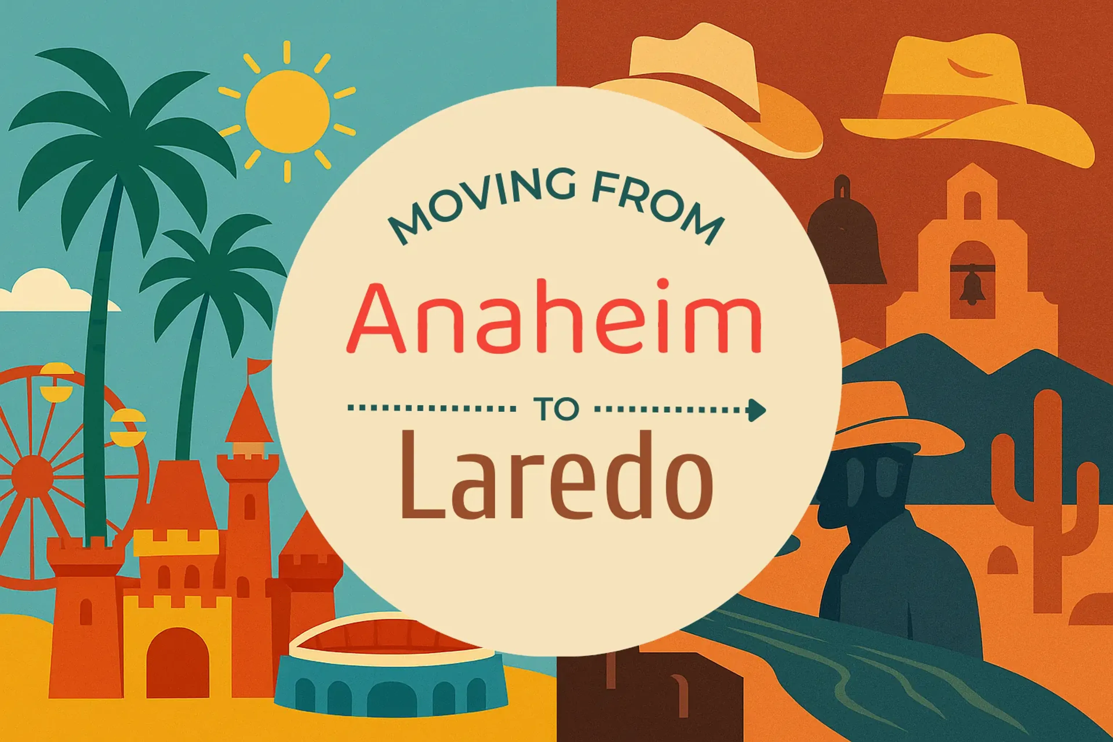 Side-by-side comparison of Anaheim to Laredo moving companies