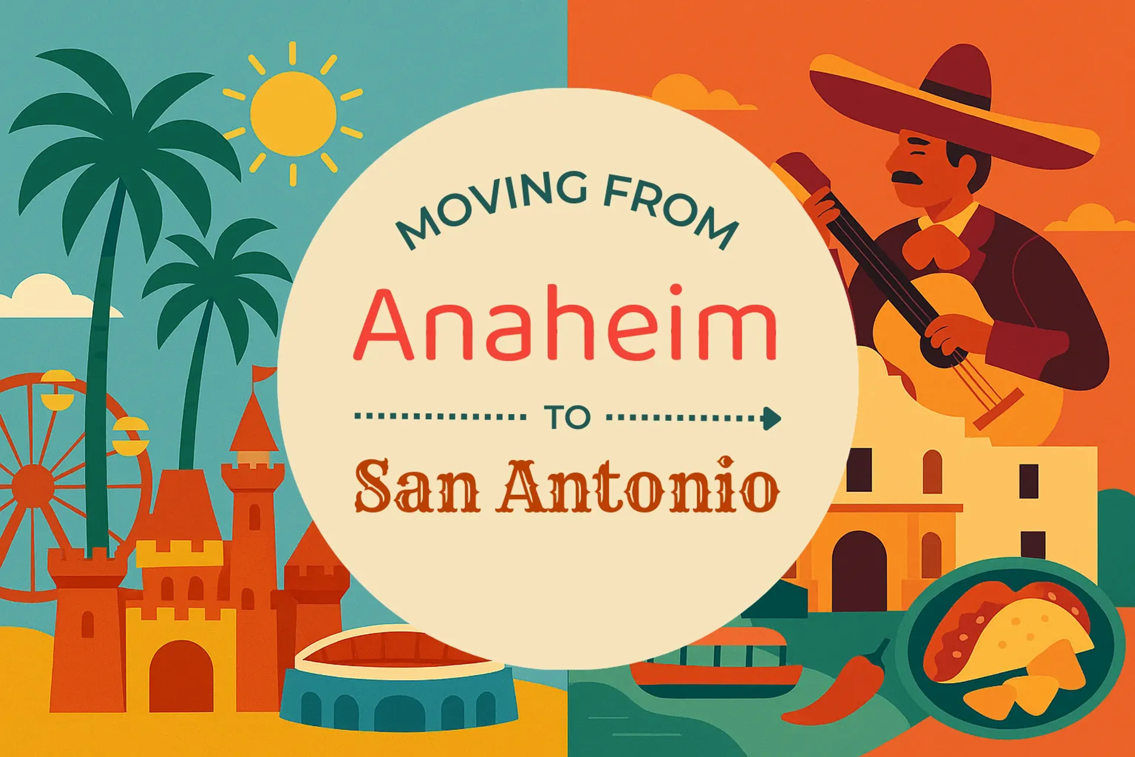 Side-by-side comparison of Anaheim to San Antonio moving companies