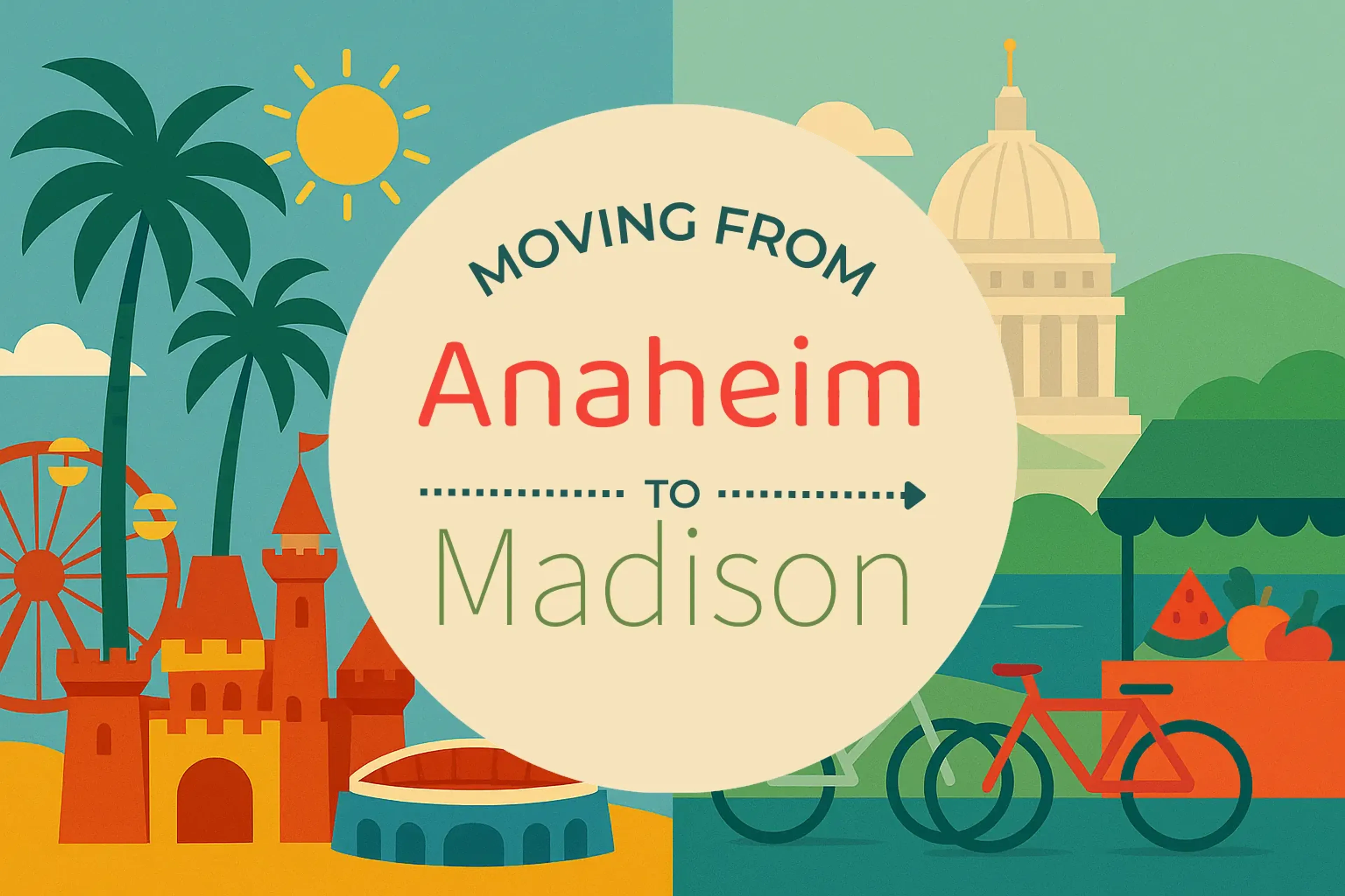 Side-by-side comparison of Anaheim to Madison moving companies