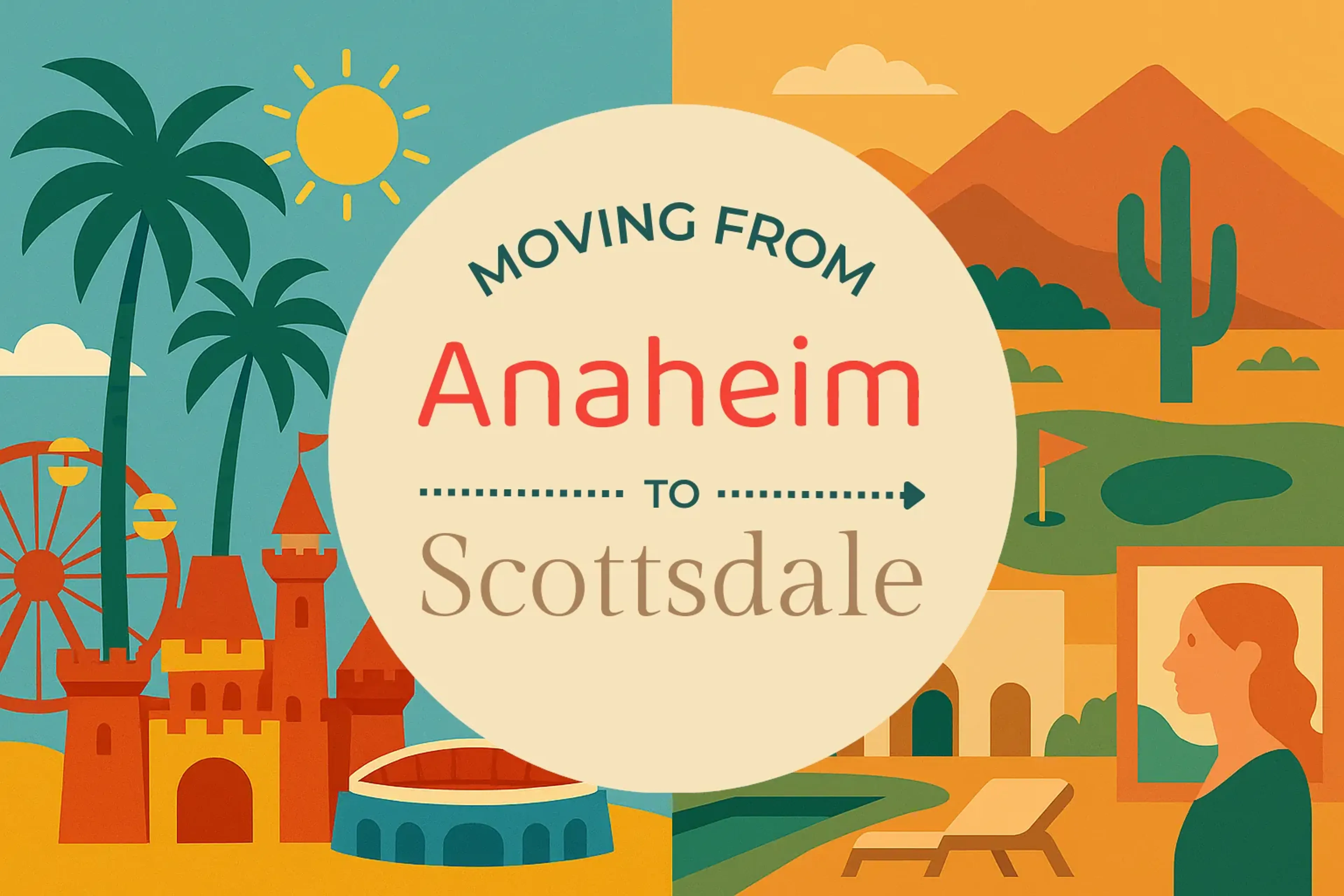 Side-by-side comparison of Anaheim to Scottsdale moving companies