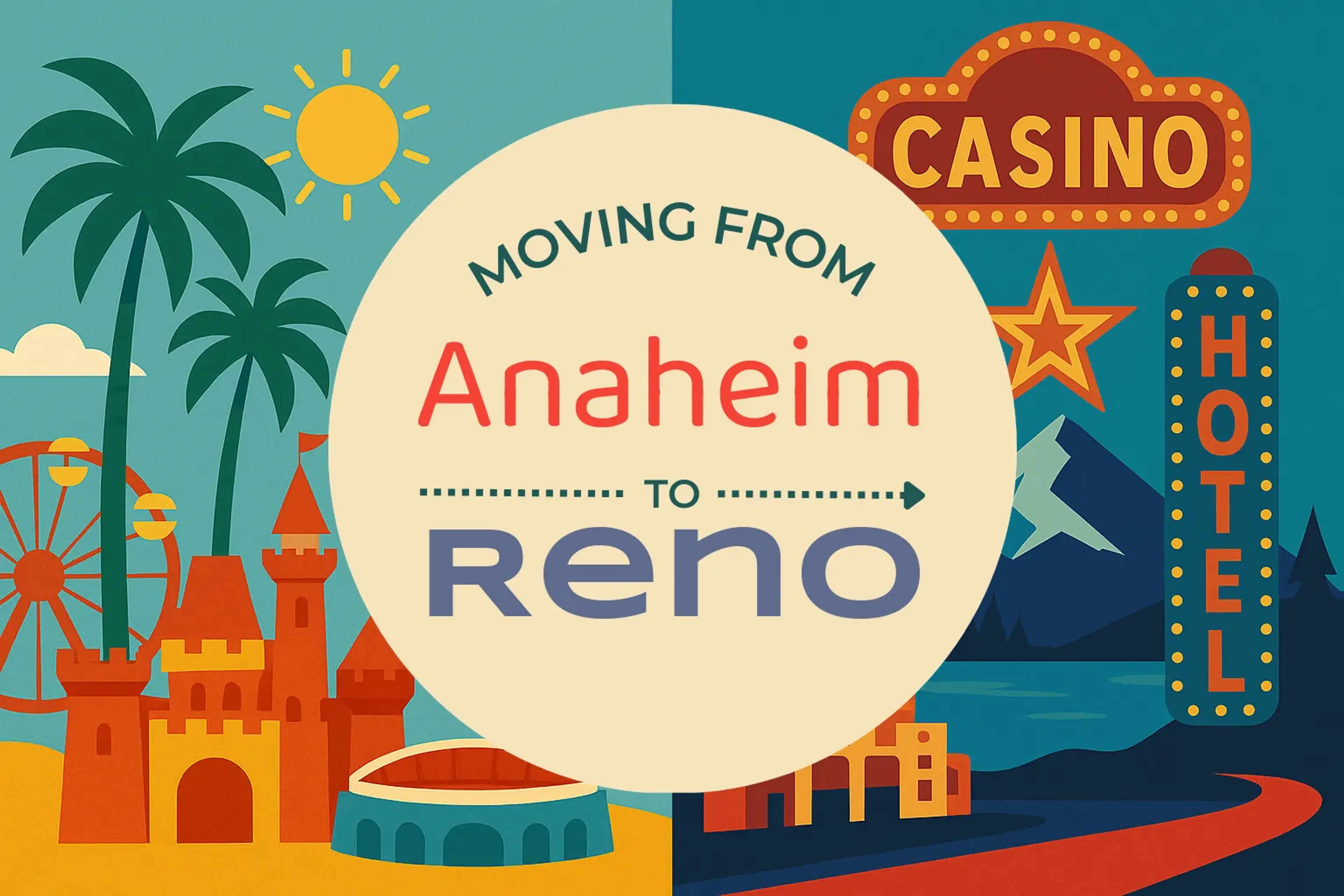 Side-by-side comparison of Anaheim to Reno moving companies