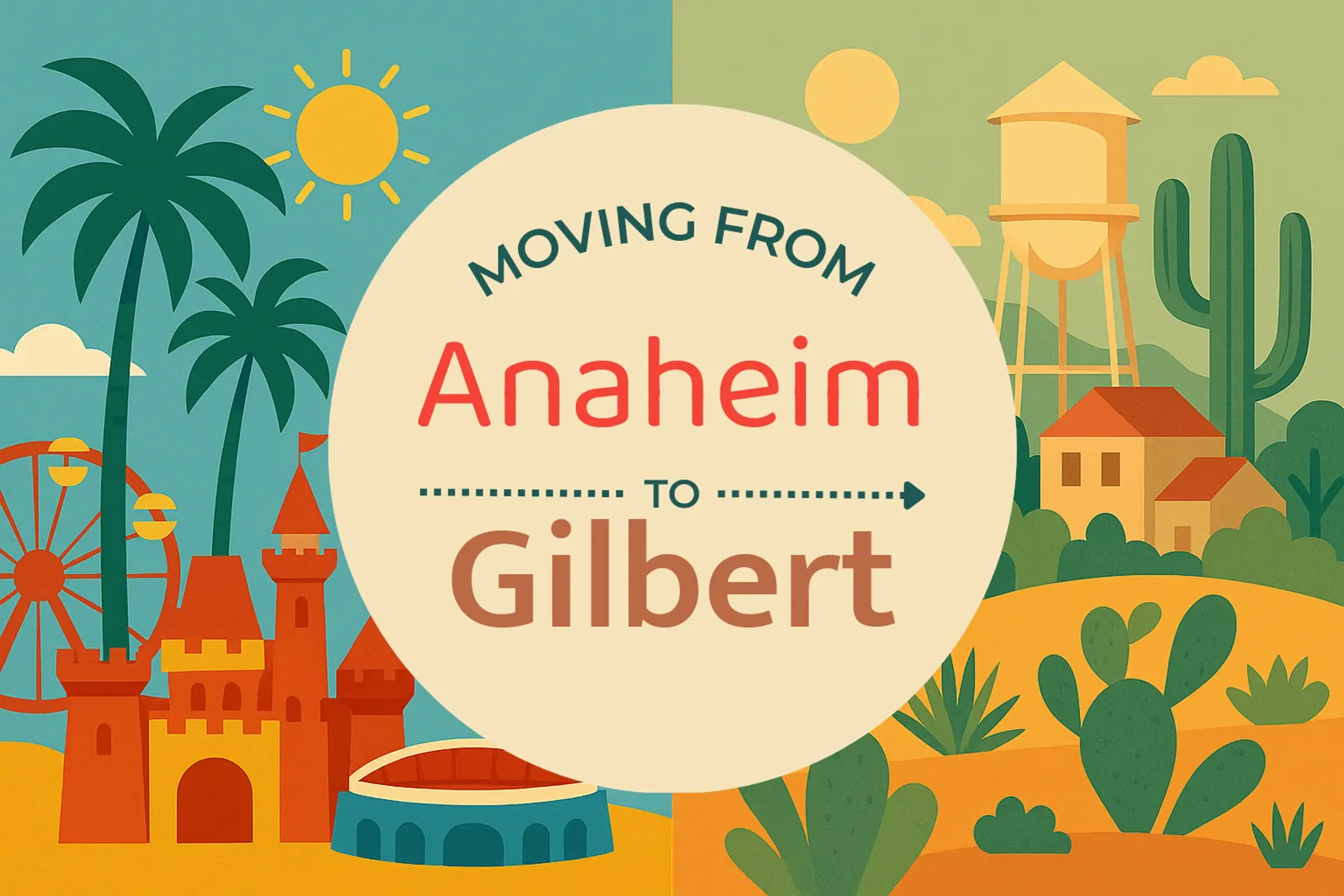 Side-by-side comparison of Anaheim to Gilbert moving companies