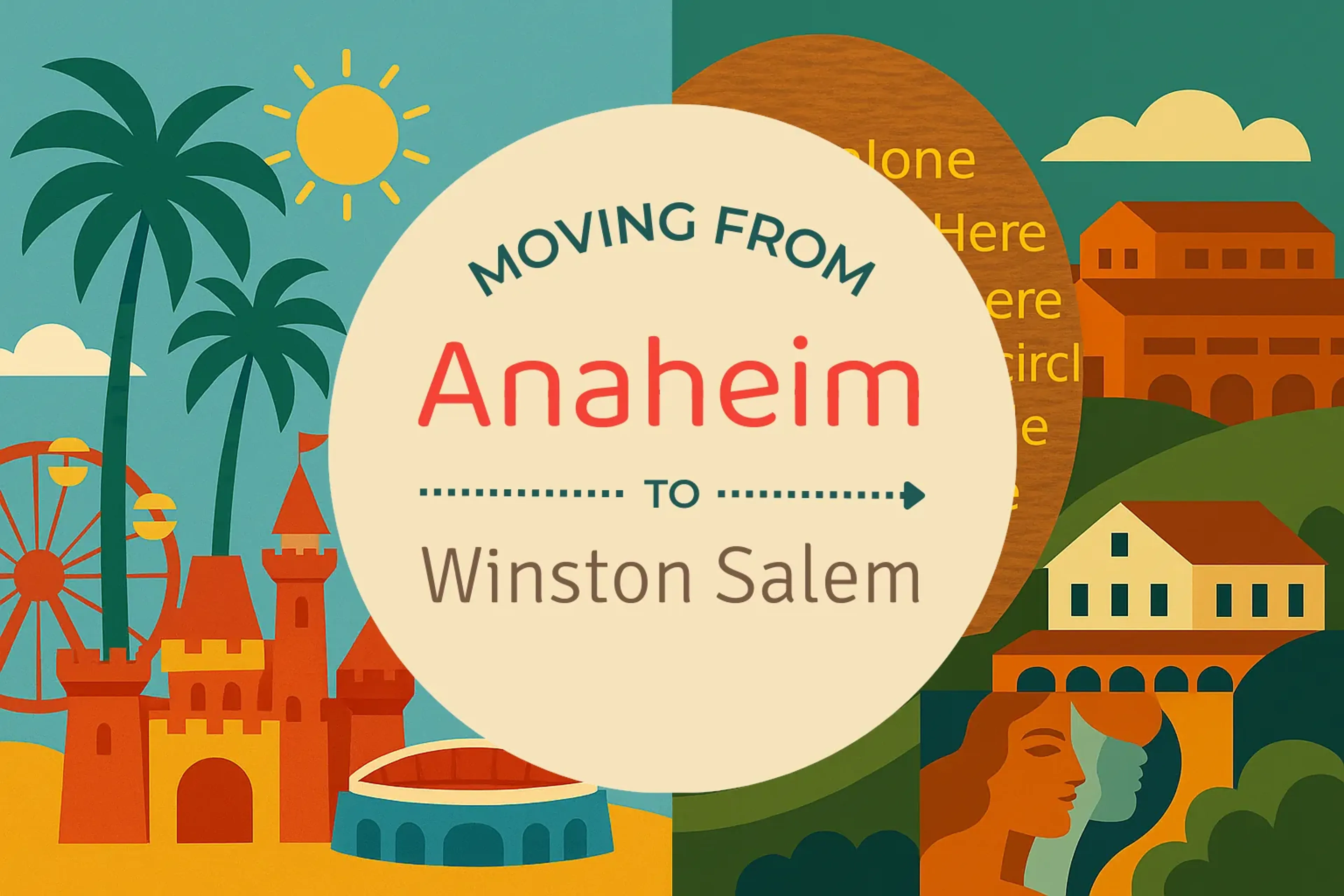 Side-by-side comparison of Anaheim to Winston Salem moving companies