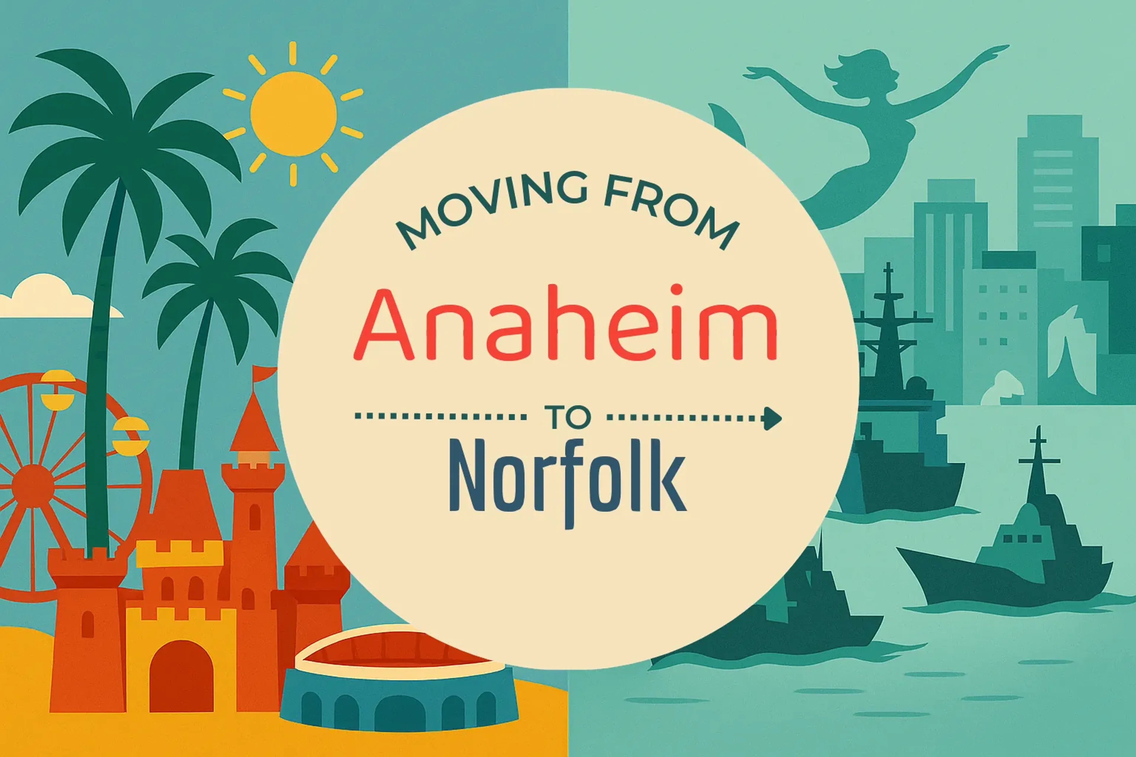 Side-by-side comparison of Anaheim to Norfolk moving companies