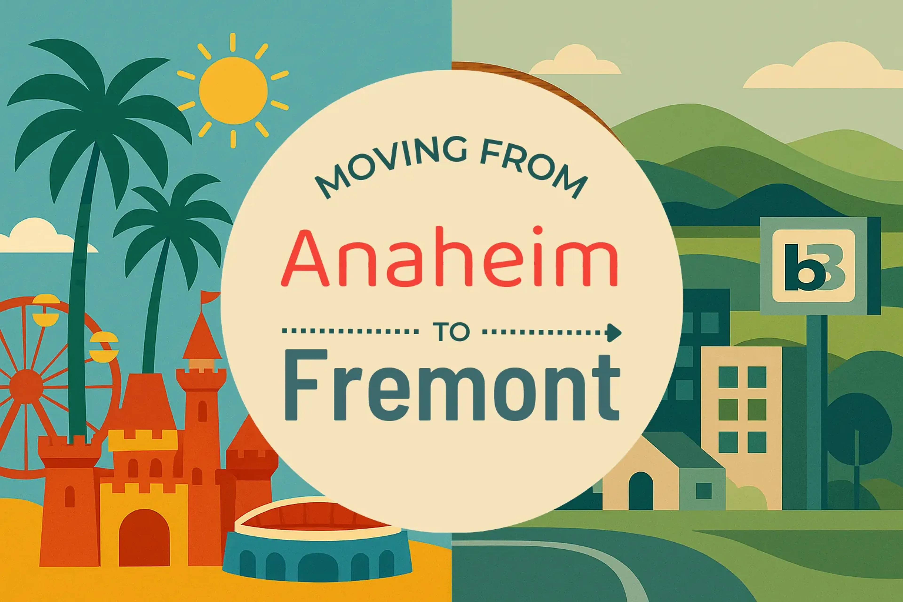 Side-by-side comparison of Anaheim to Fremont moving companies