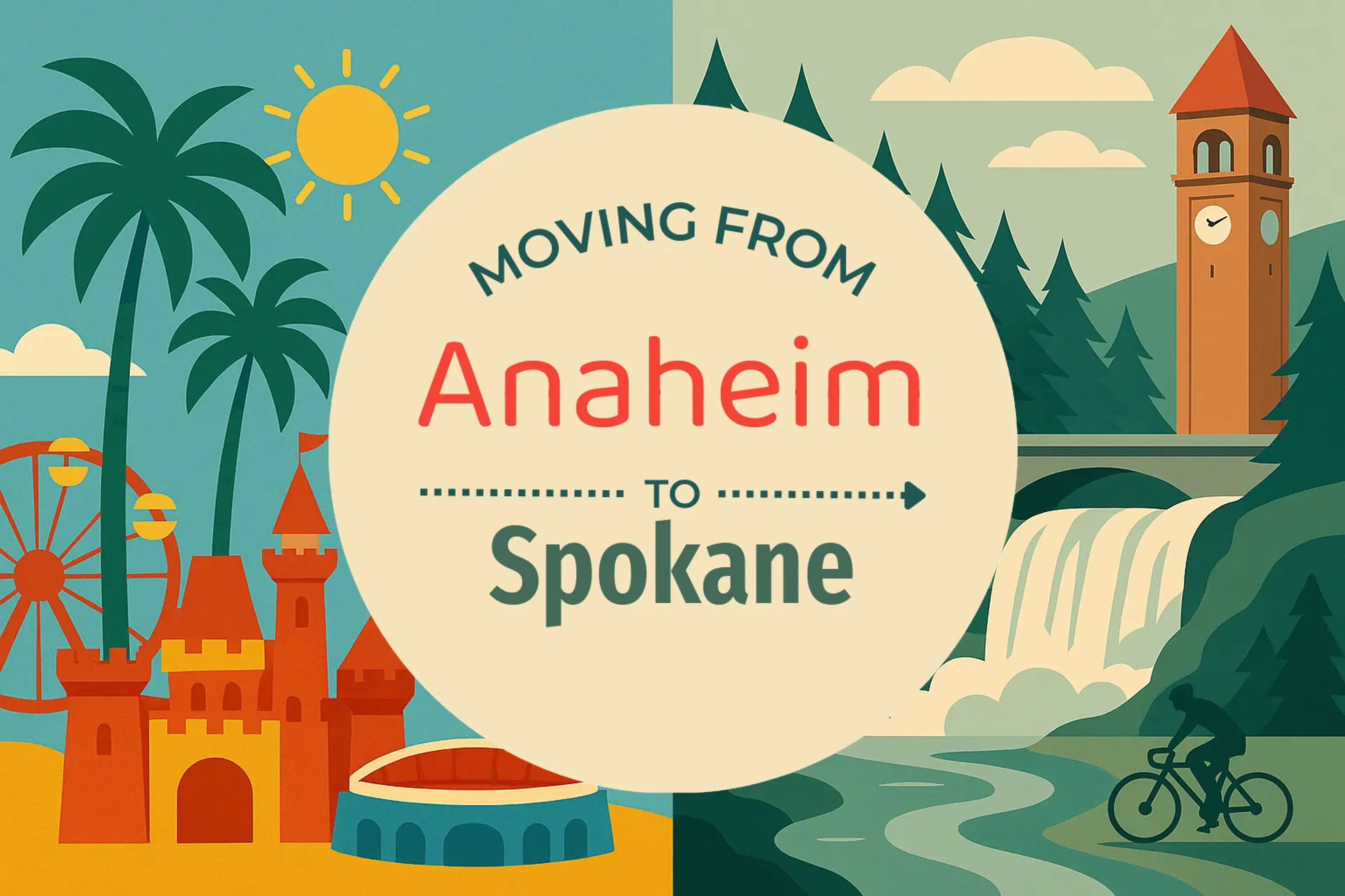Side-by-side comparison of Anaheim to Spokane moving companies