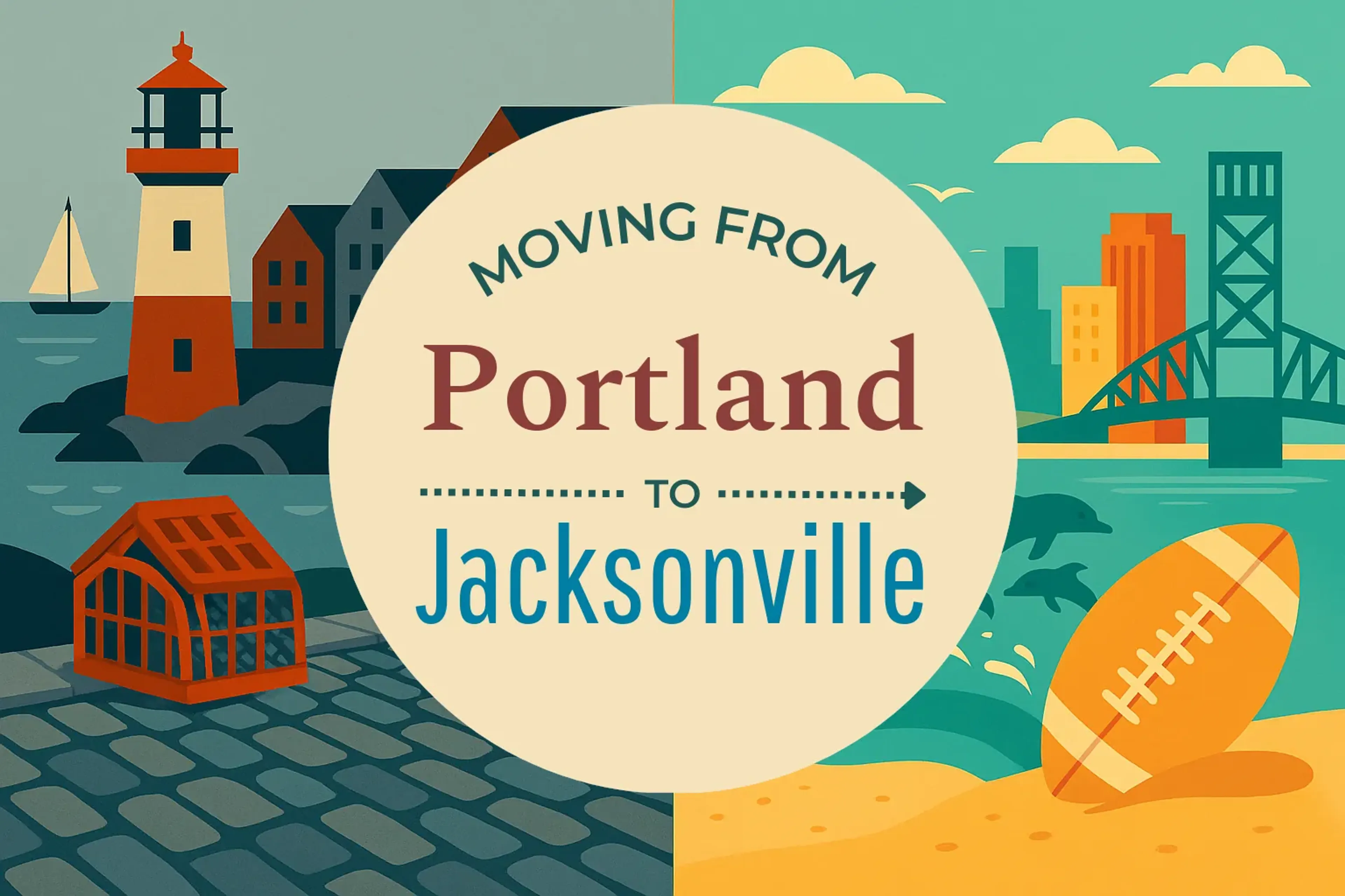 Side-by-side comparison of Portland to Jacksonville moving companies