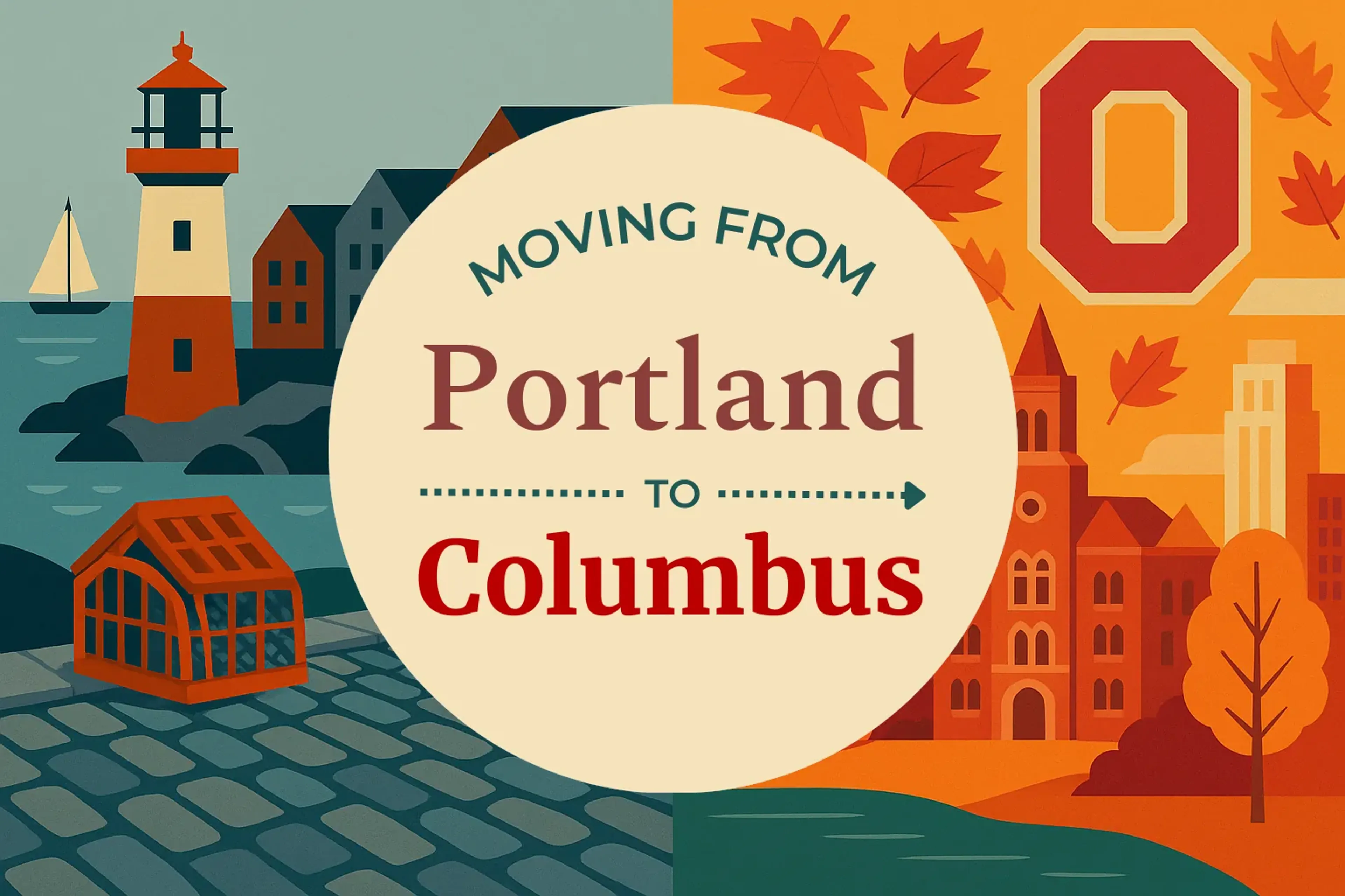Side-by-side comparison of Portland to Columbus moving companies