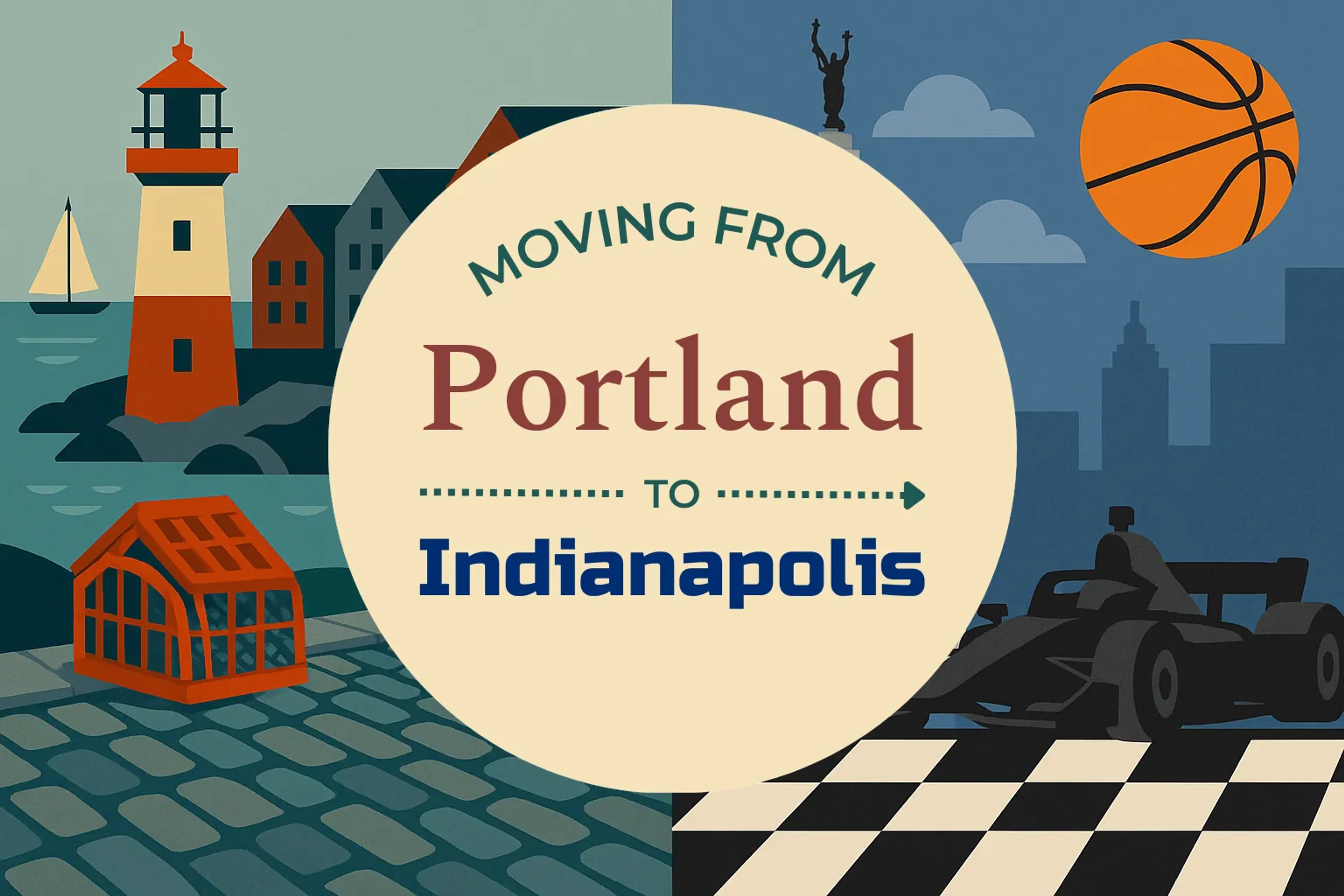 Side-by-side comparison of Portland to Indianapolis moving companies