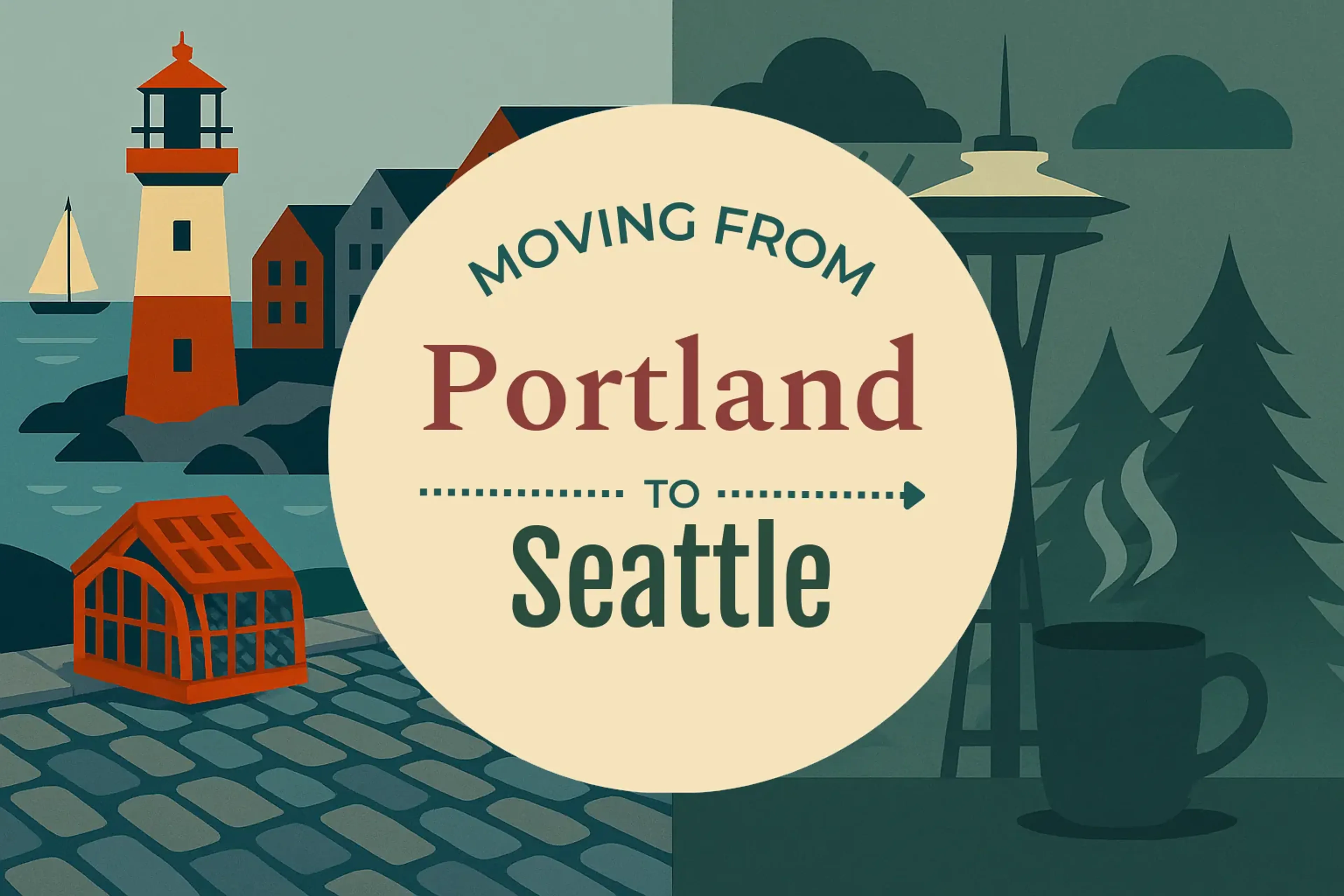 Side-by-side comparison of Portland to Seattle moving companies