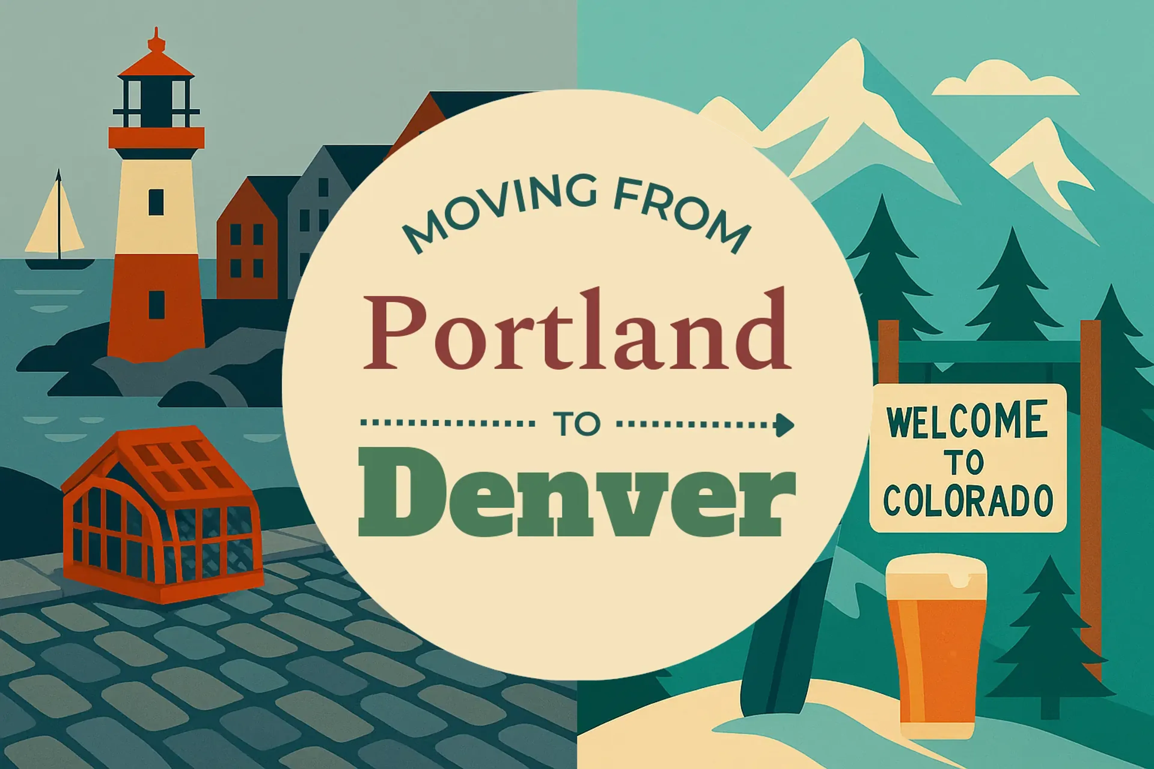 Side-by-side comparison of Portland to Denver moving companies