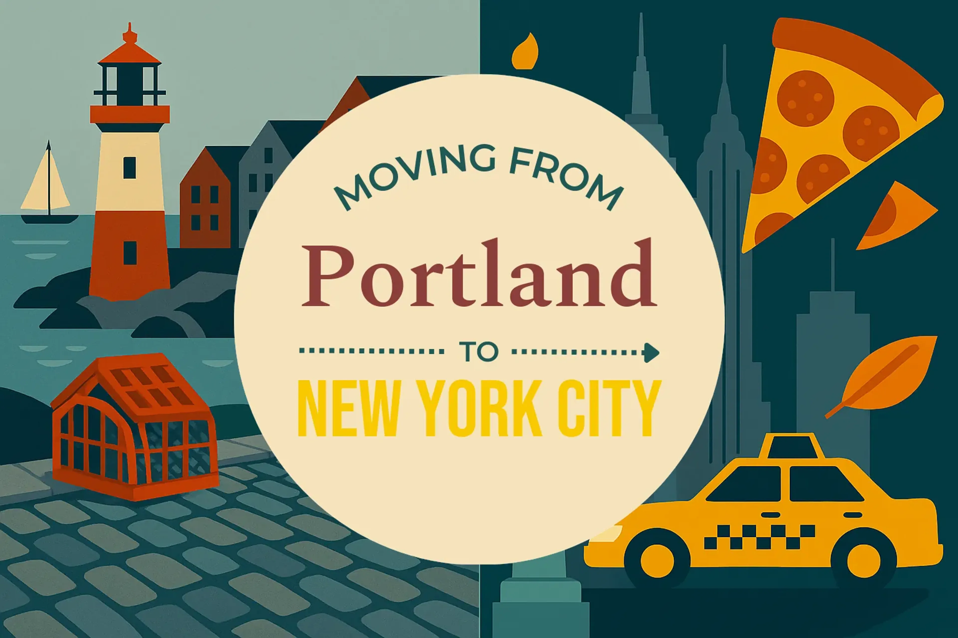 Side-by-side comparison of Portland to New York City moving companies