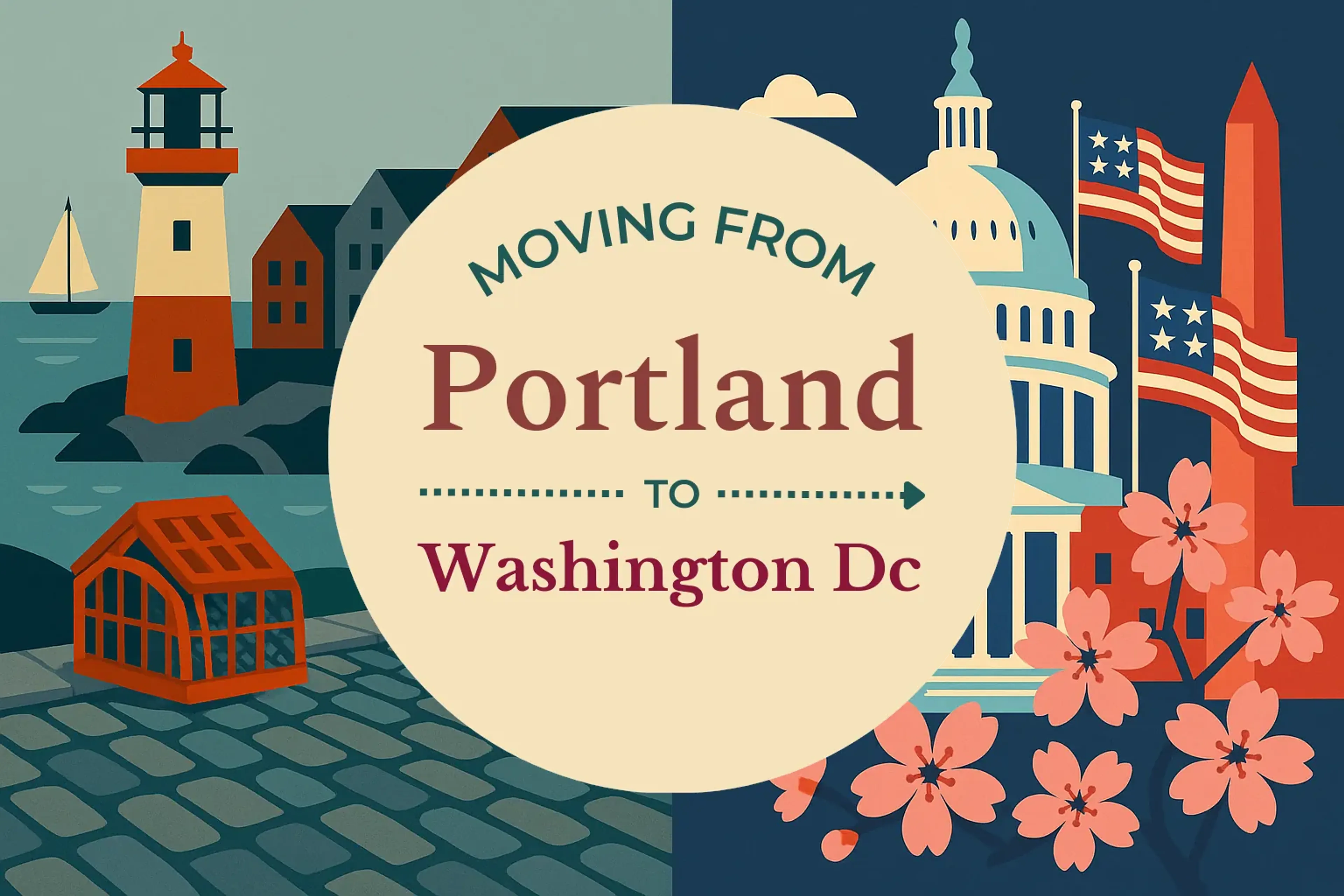 Side-by-side comparison of Portland to Washington DC moving companies