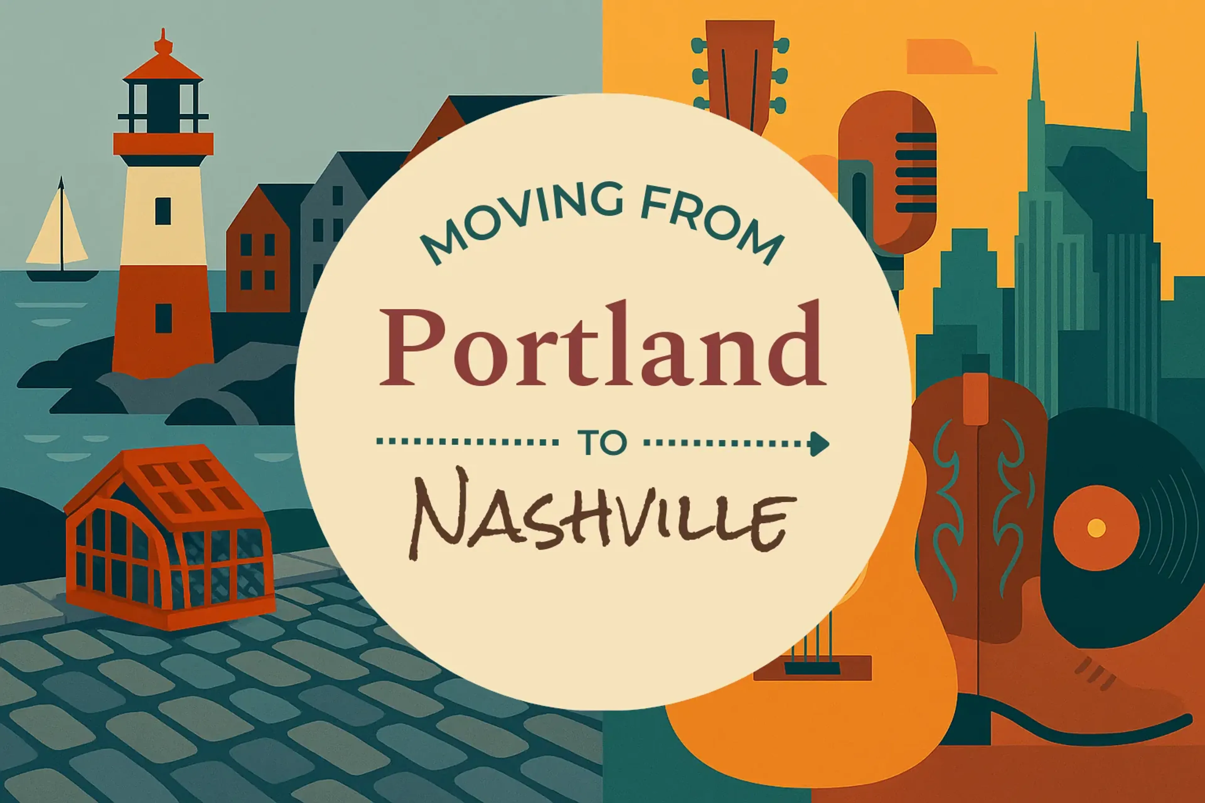Side-by-side comparison of Portland to Nashville moving companies