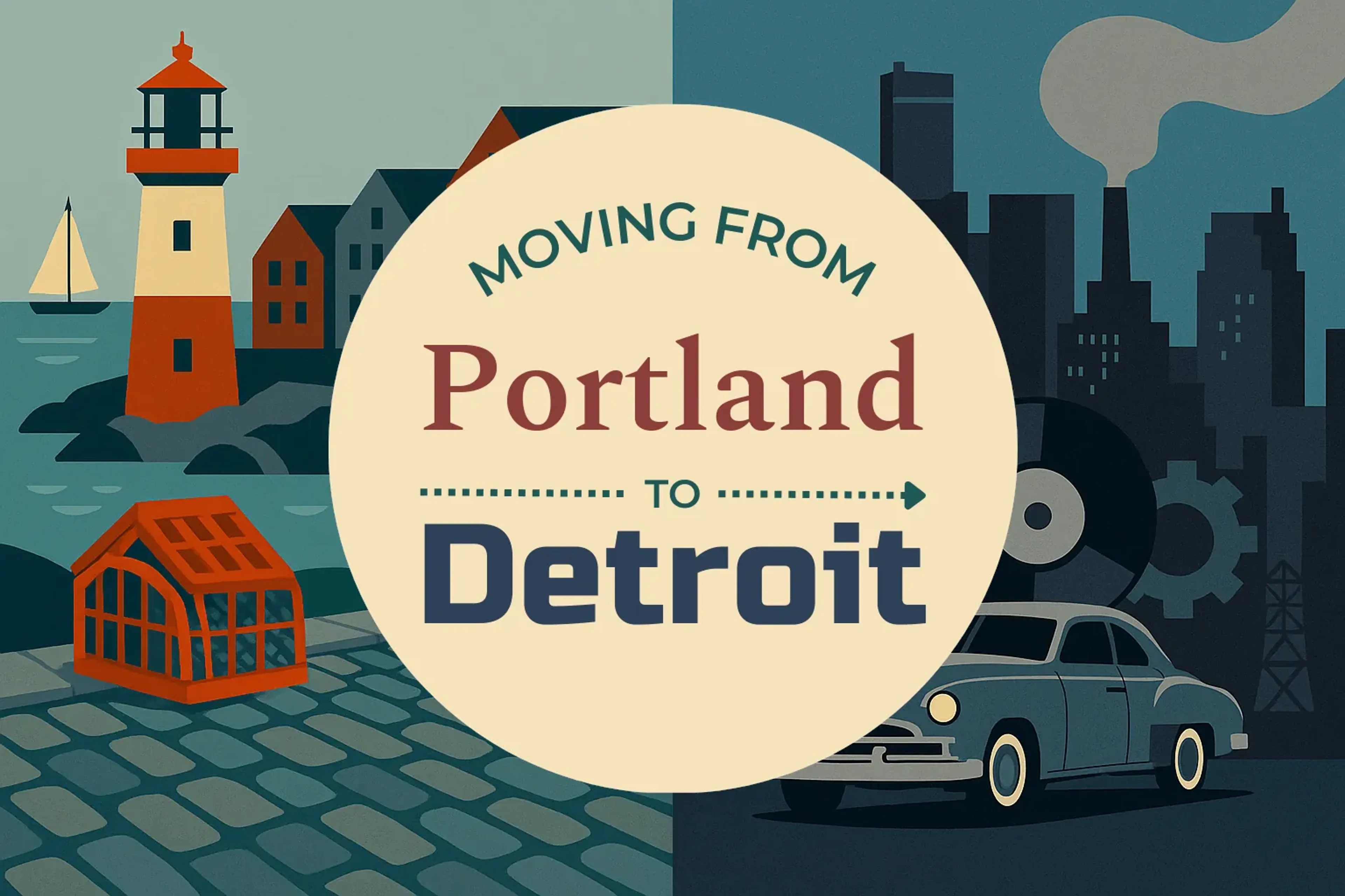 Side-by-side comparison of Portland to Detroit moving companies