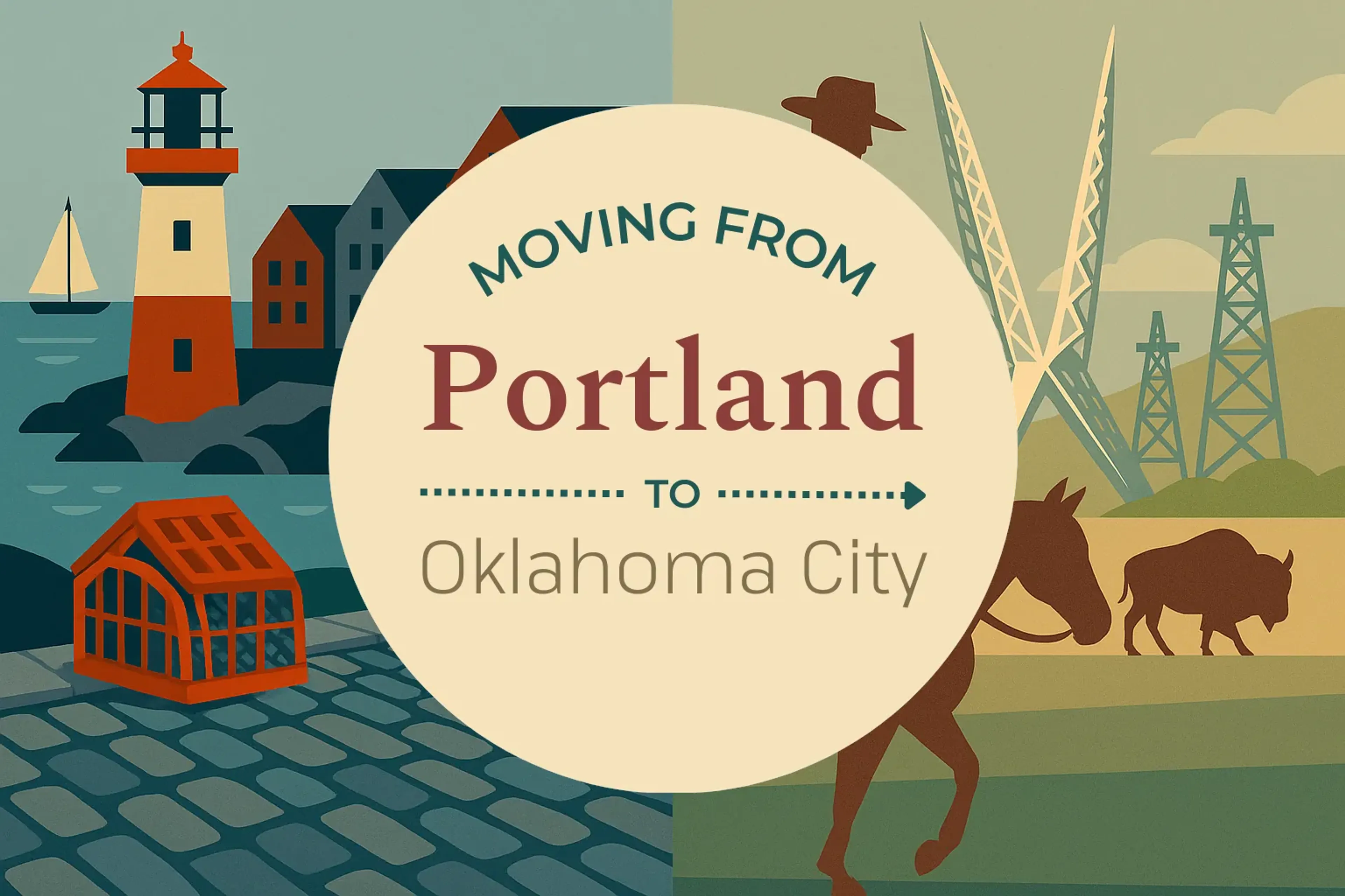 Side-by-side comparison of Portland to Oklahoma City moving companies