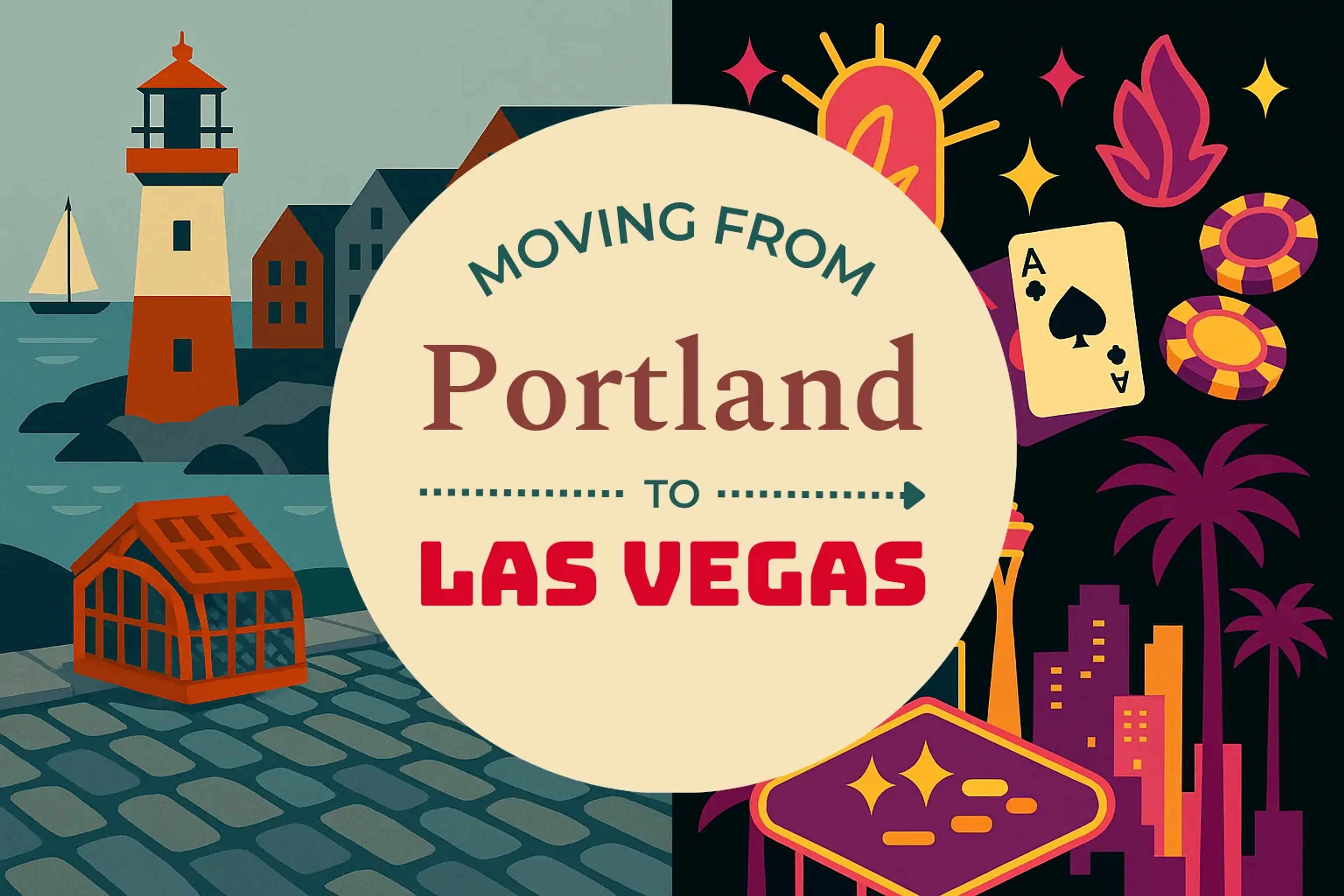 Side-by-side comparison of Portland to Las Vegas moving companies