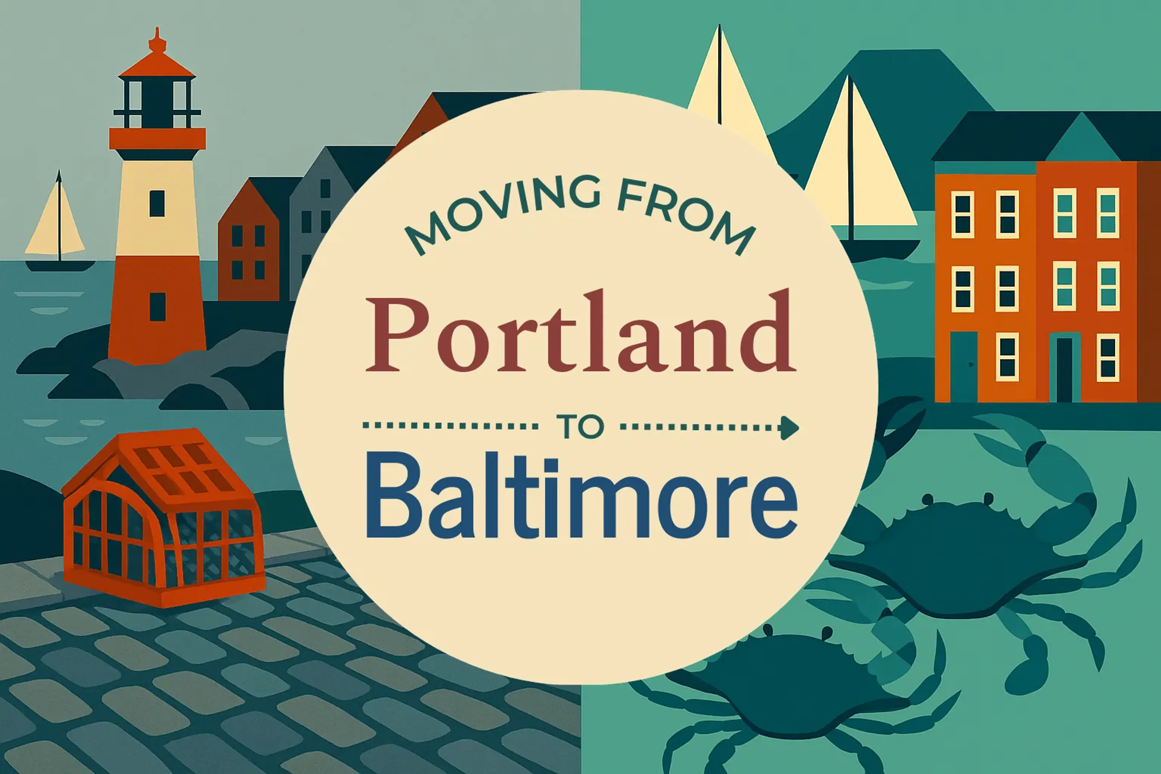 Side-by-side comparison of Portland to Baltimore moving companies
