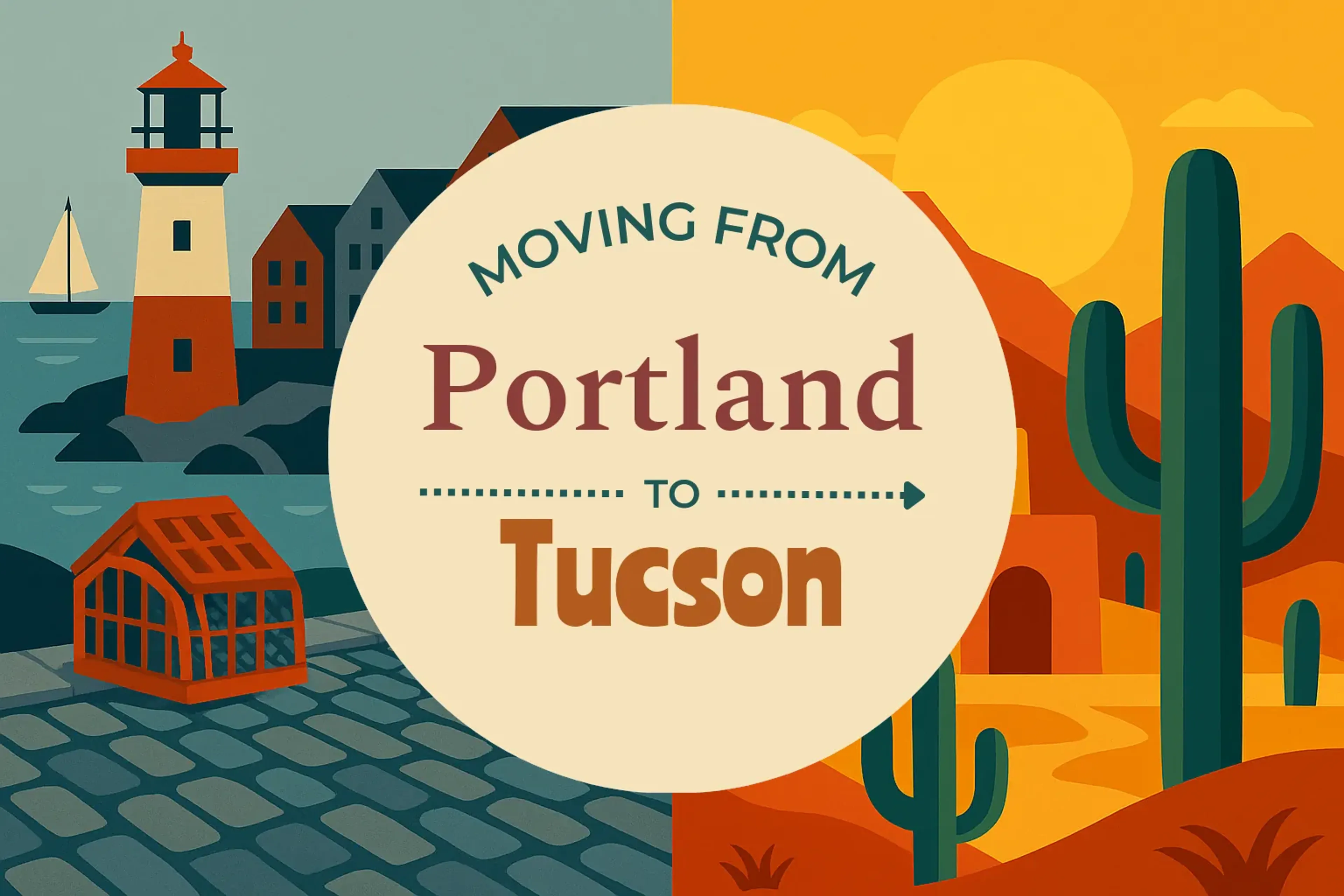 Side-by-side comparison of Portland to Tucson moving companies