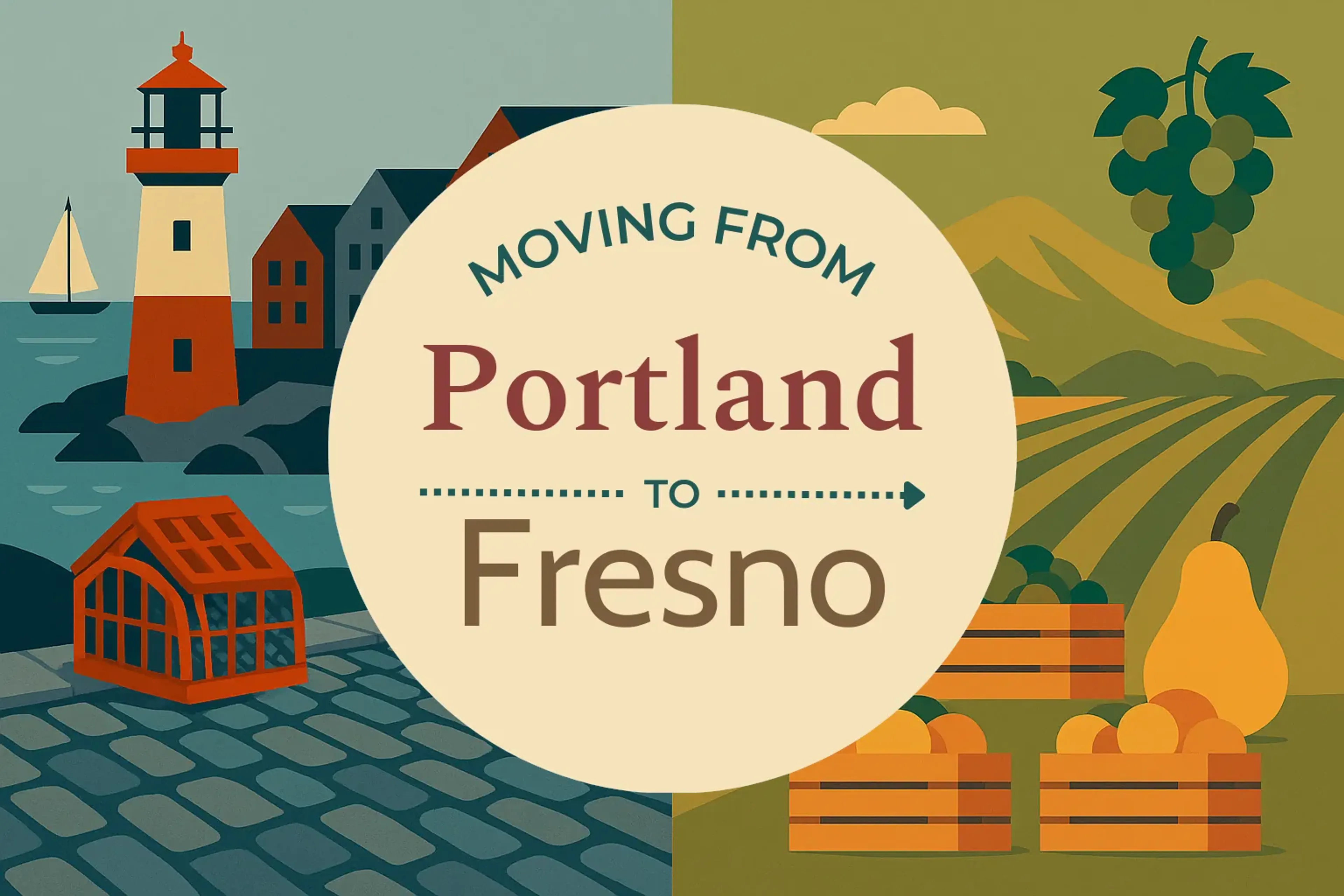 Side-by-side comparison of Portland to Fresno moving companies