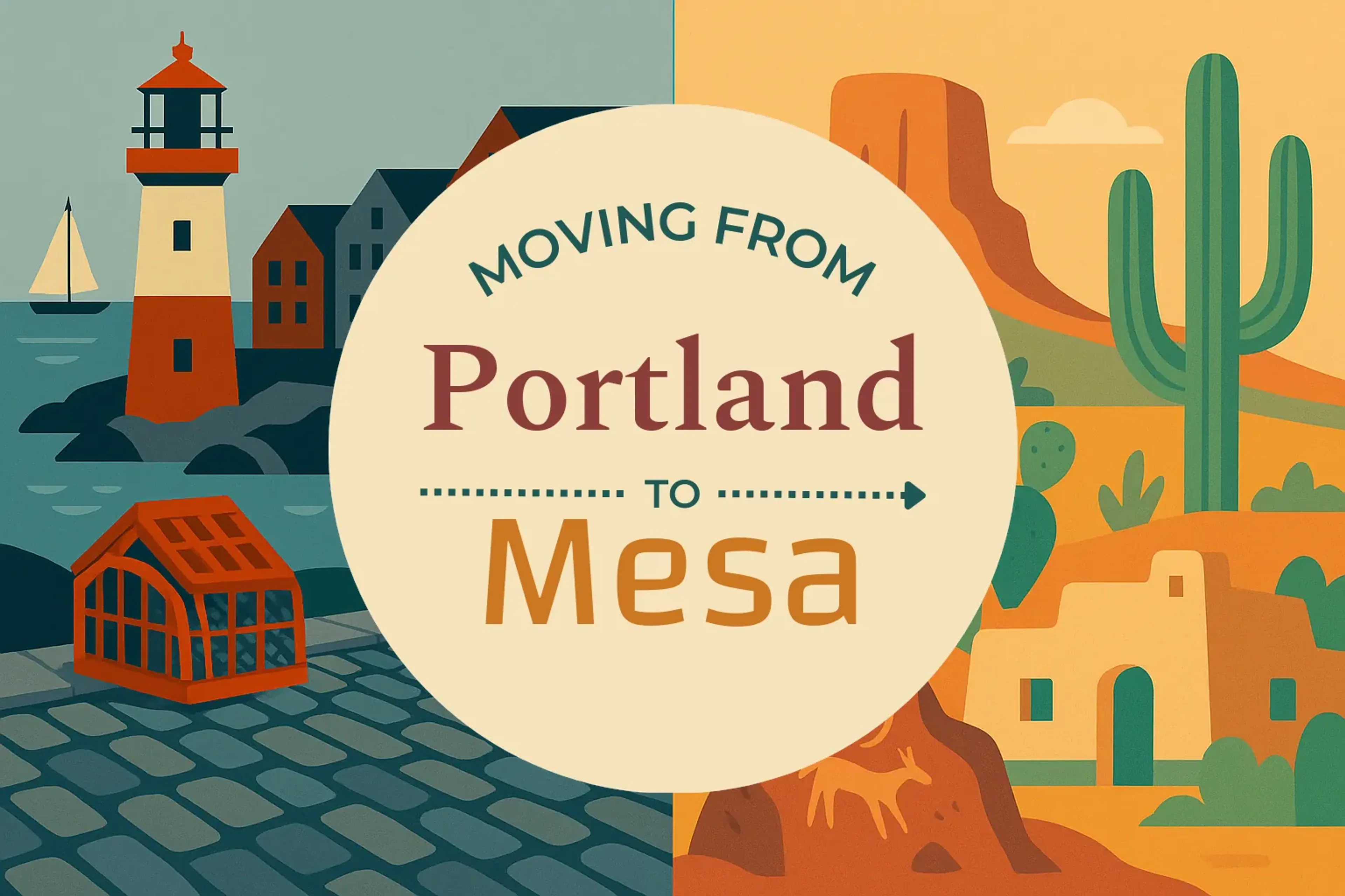 Side-by-side comparison of Portland to Mesa moving companies