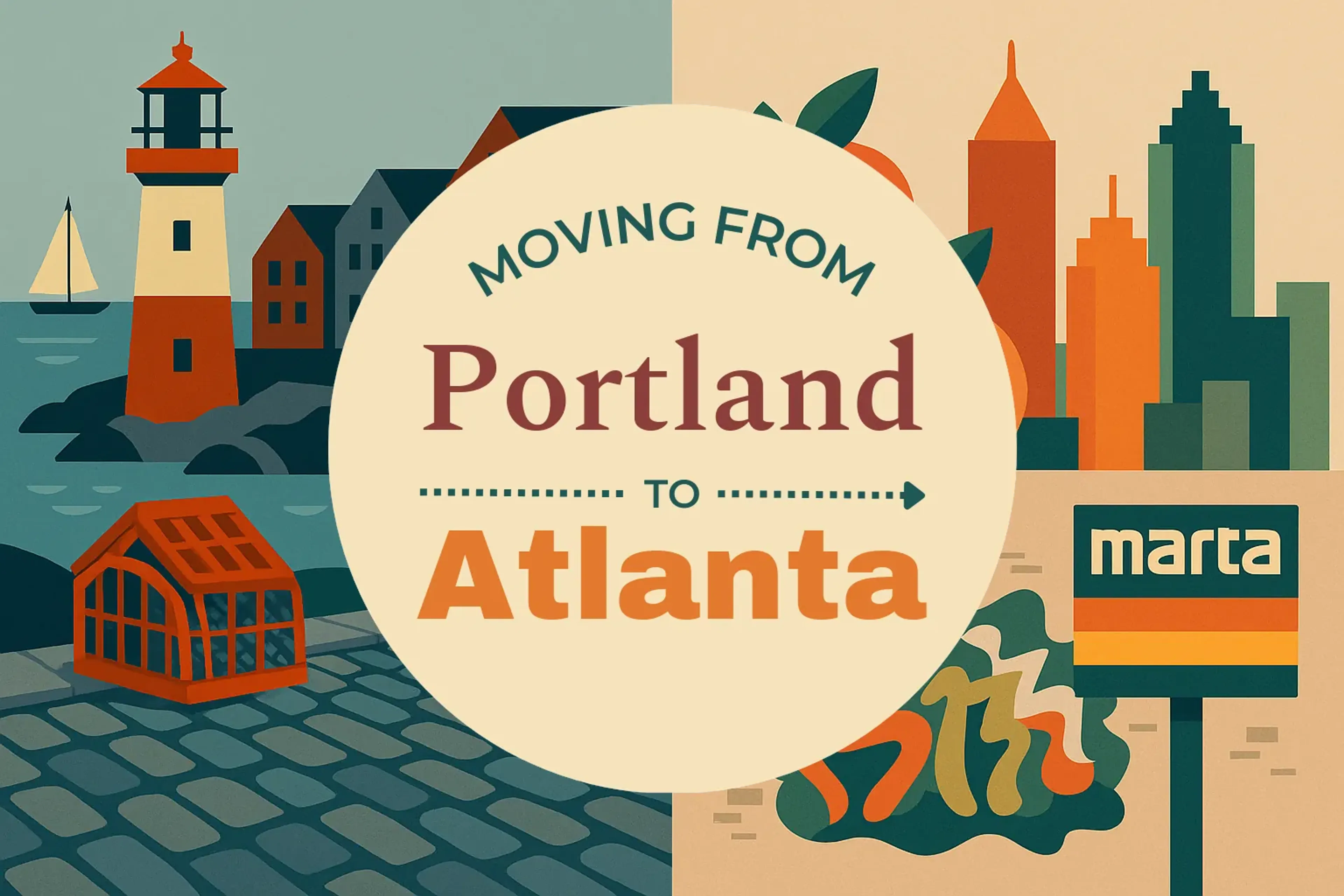 Side-by-side comparison of Portland to Atlanta moving companies