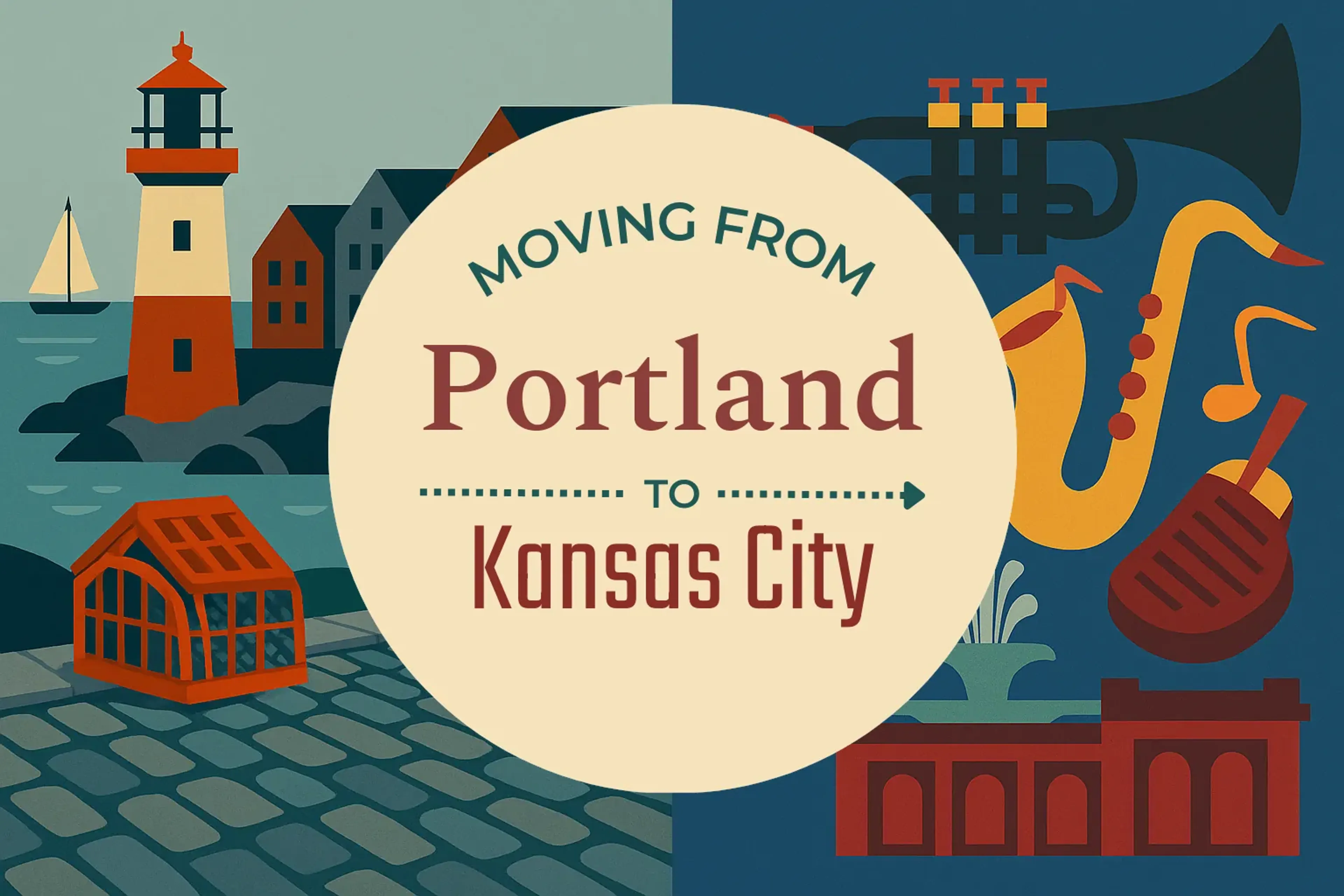 Side-by-side comparison of Portland to Kansas City moving companies