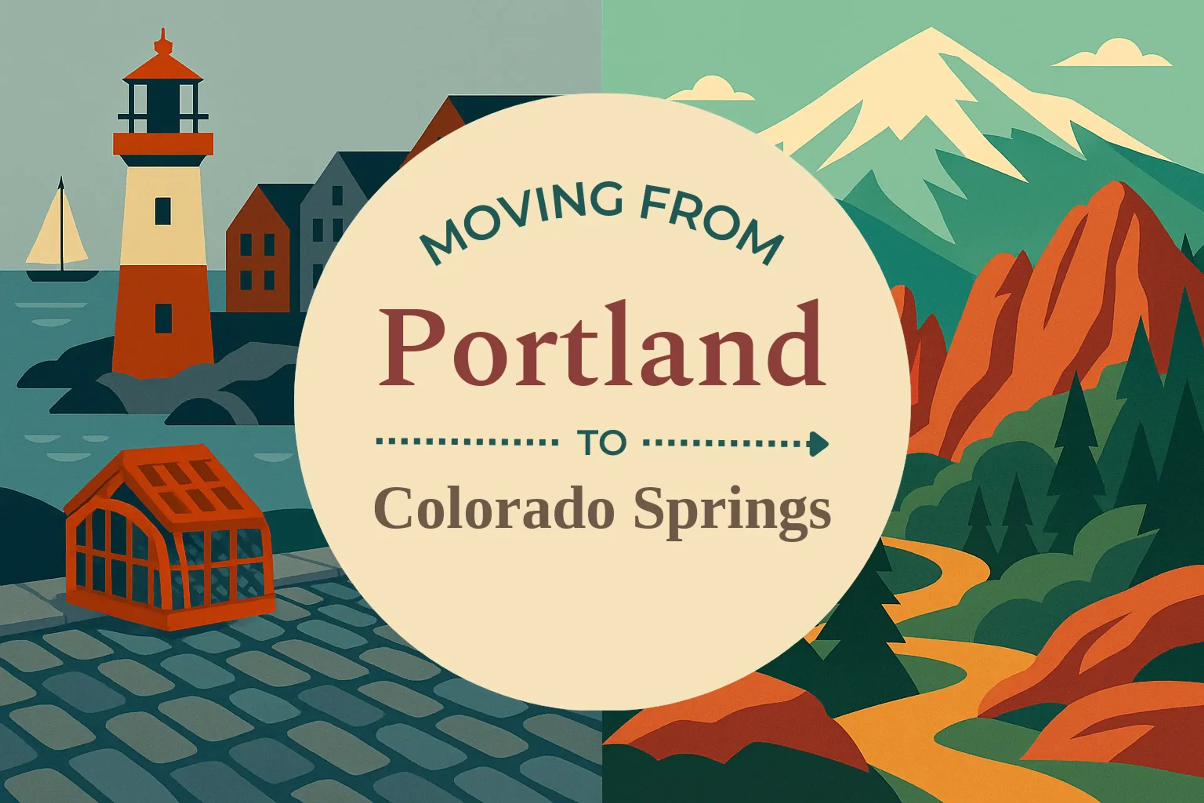 Side-by-side comparison of Portland to Colorado Springs moving companies