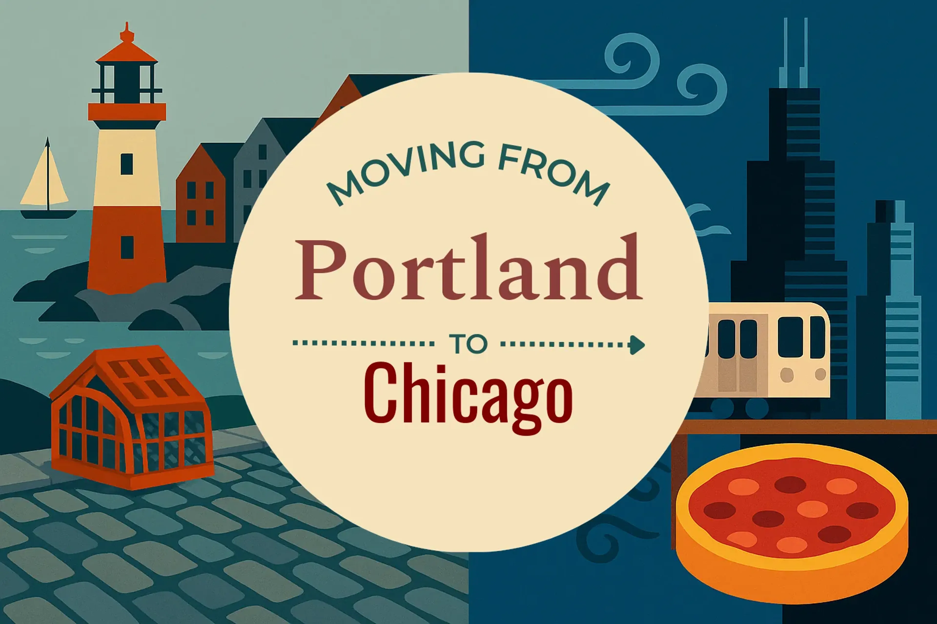 Side-by-side comparison of Portland to Chicago moving companies