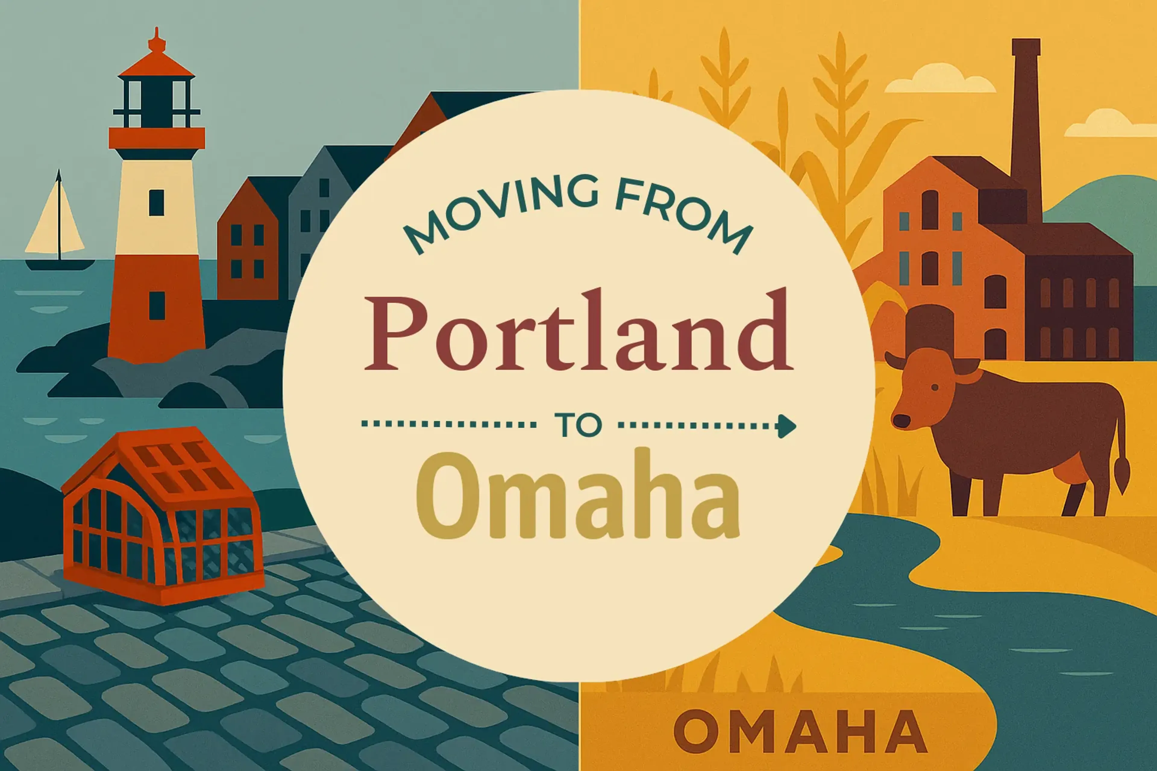 Side-by-side comparison of Portland to Omaha moving companies
