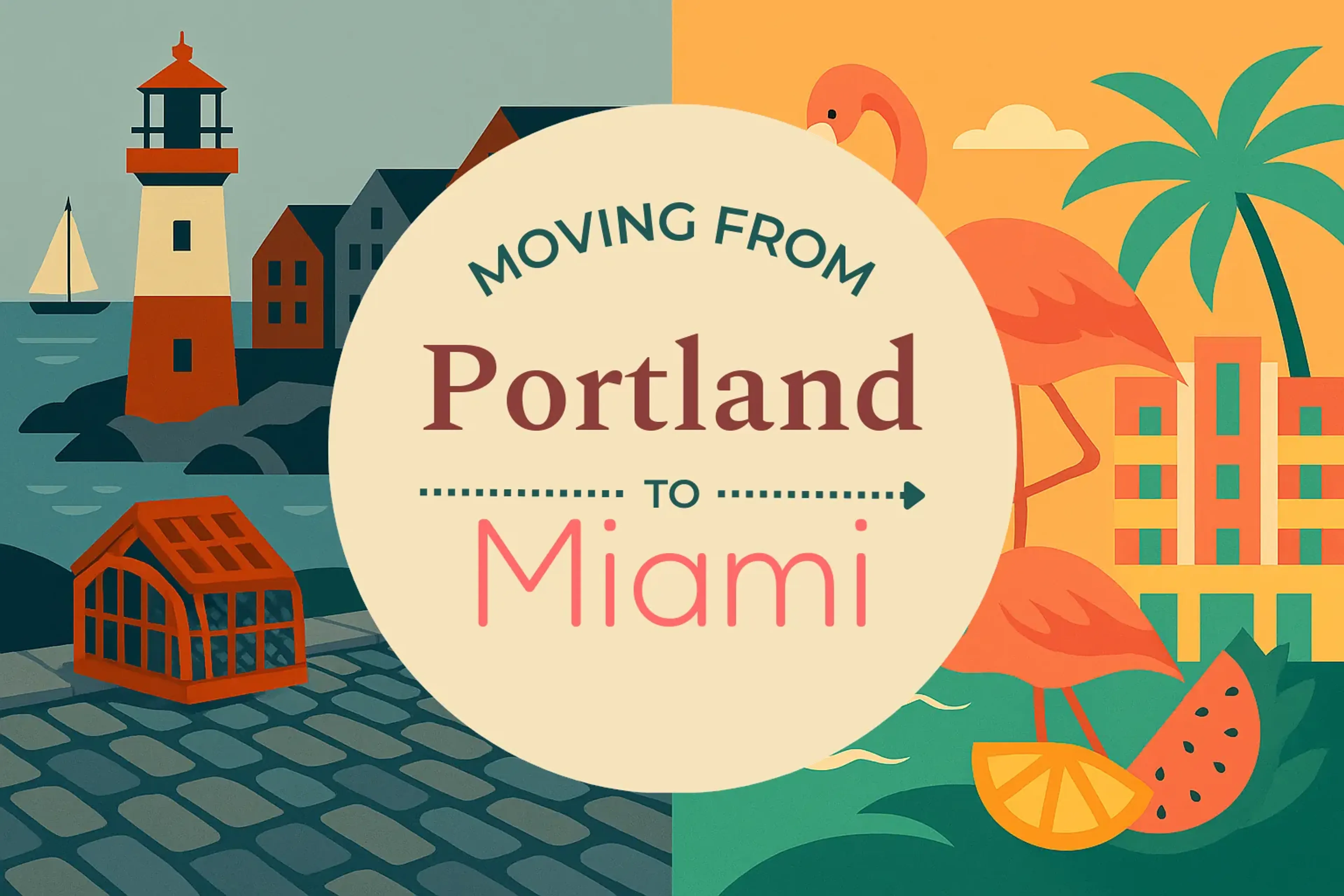 Side-by-side comparison of Portland to Miami moving companies