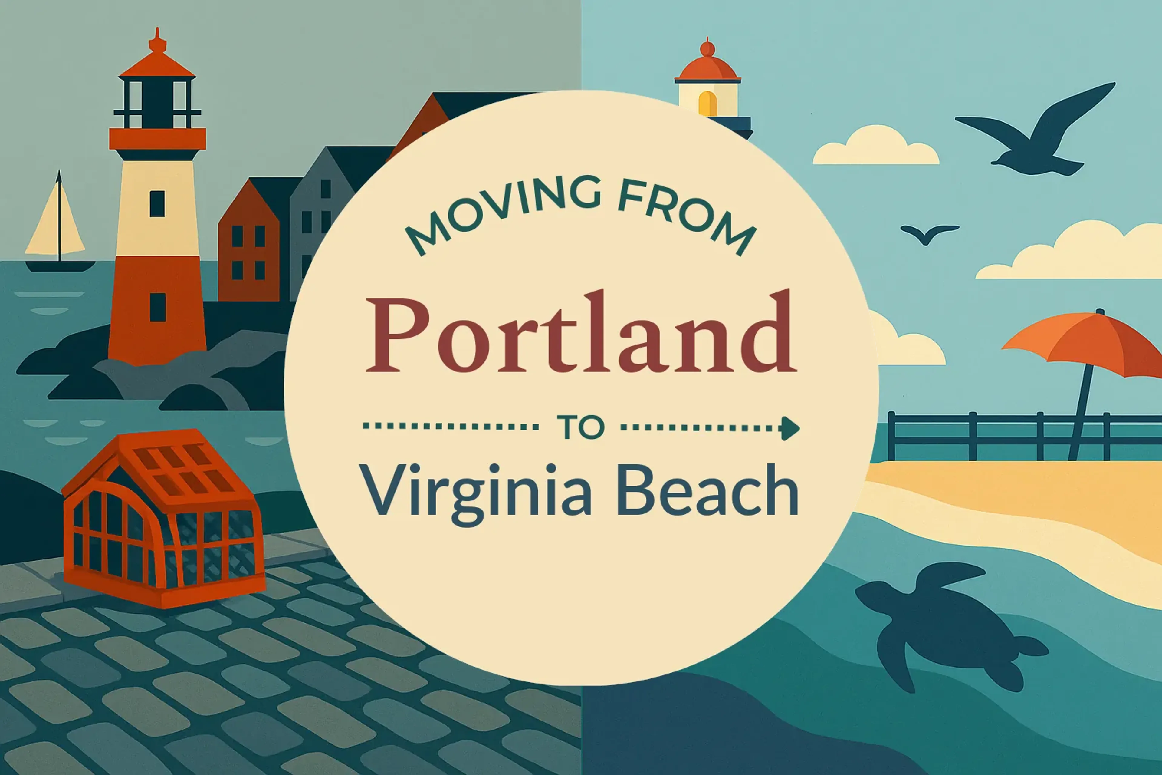 Side-by-side comparison of Portland to Virginia Beach moving companies