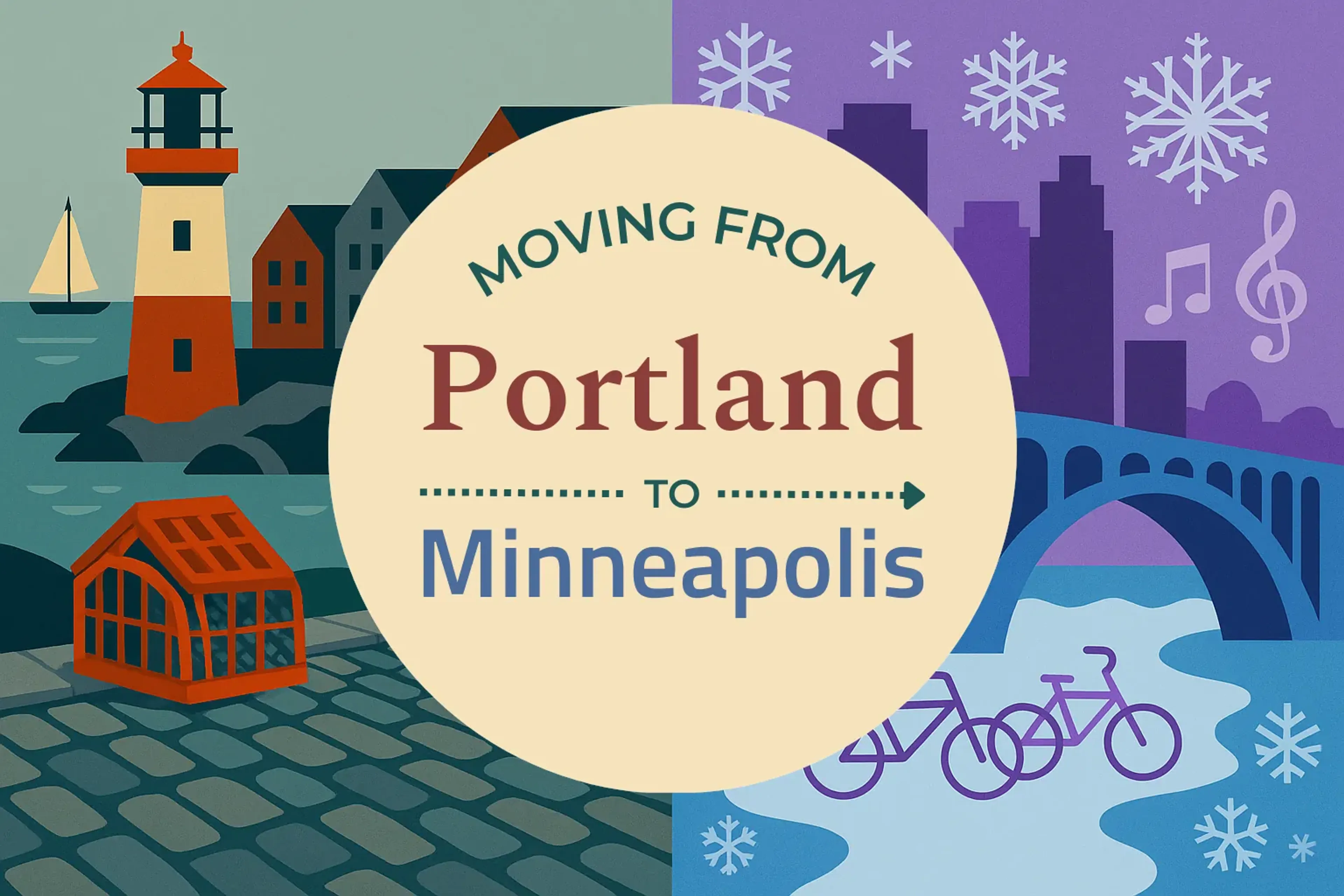 Side-by-side comparison of Portland to Minneapolis moving companies